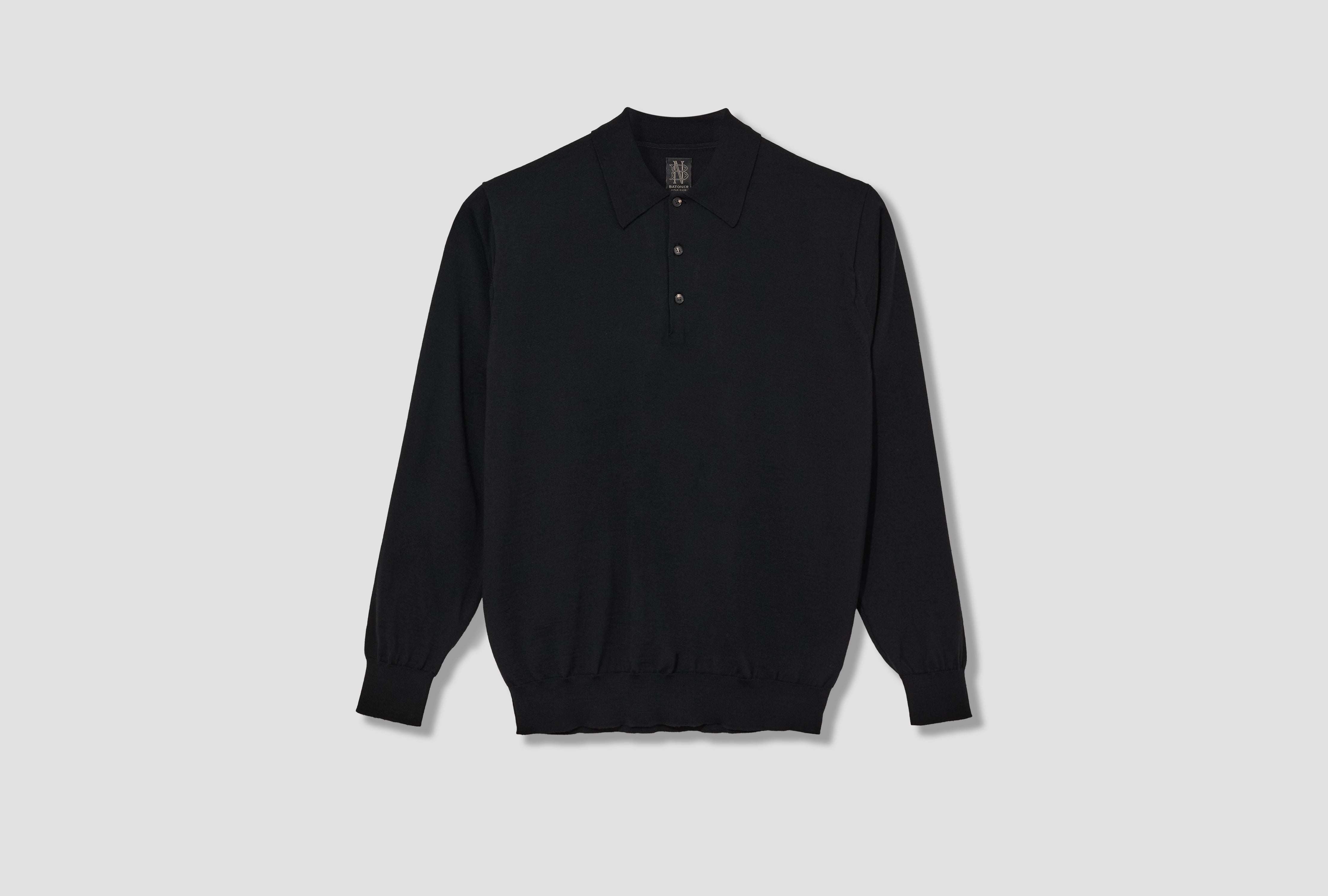 SUPERIOR MERINO POLO BN-FE-008 Black