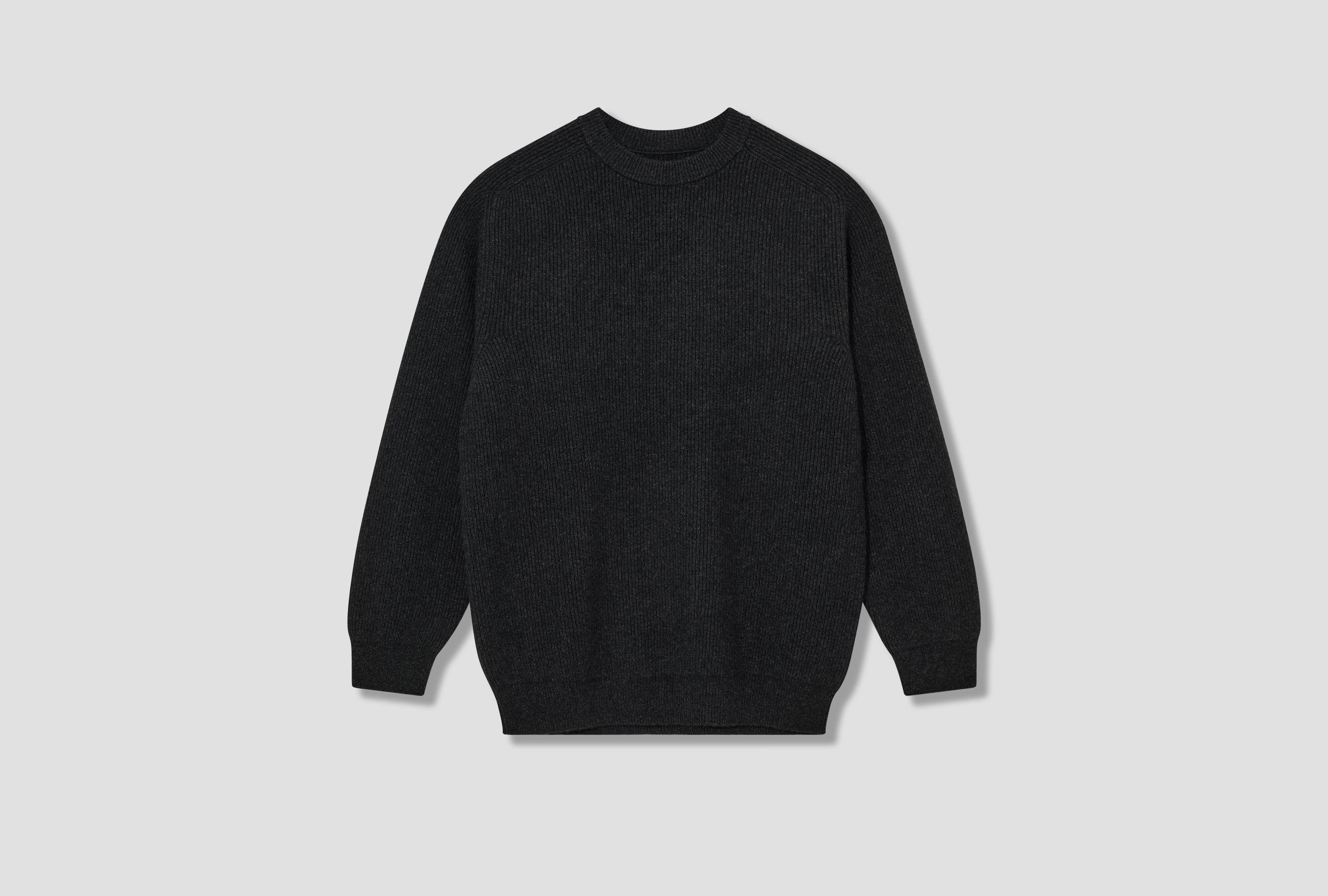 INNOCENT CASHMERE RIB CREW NECK BN-FE-007 Black