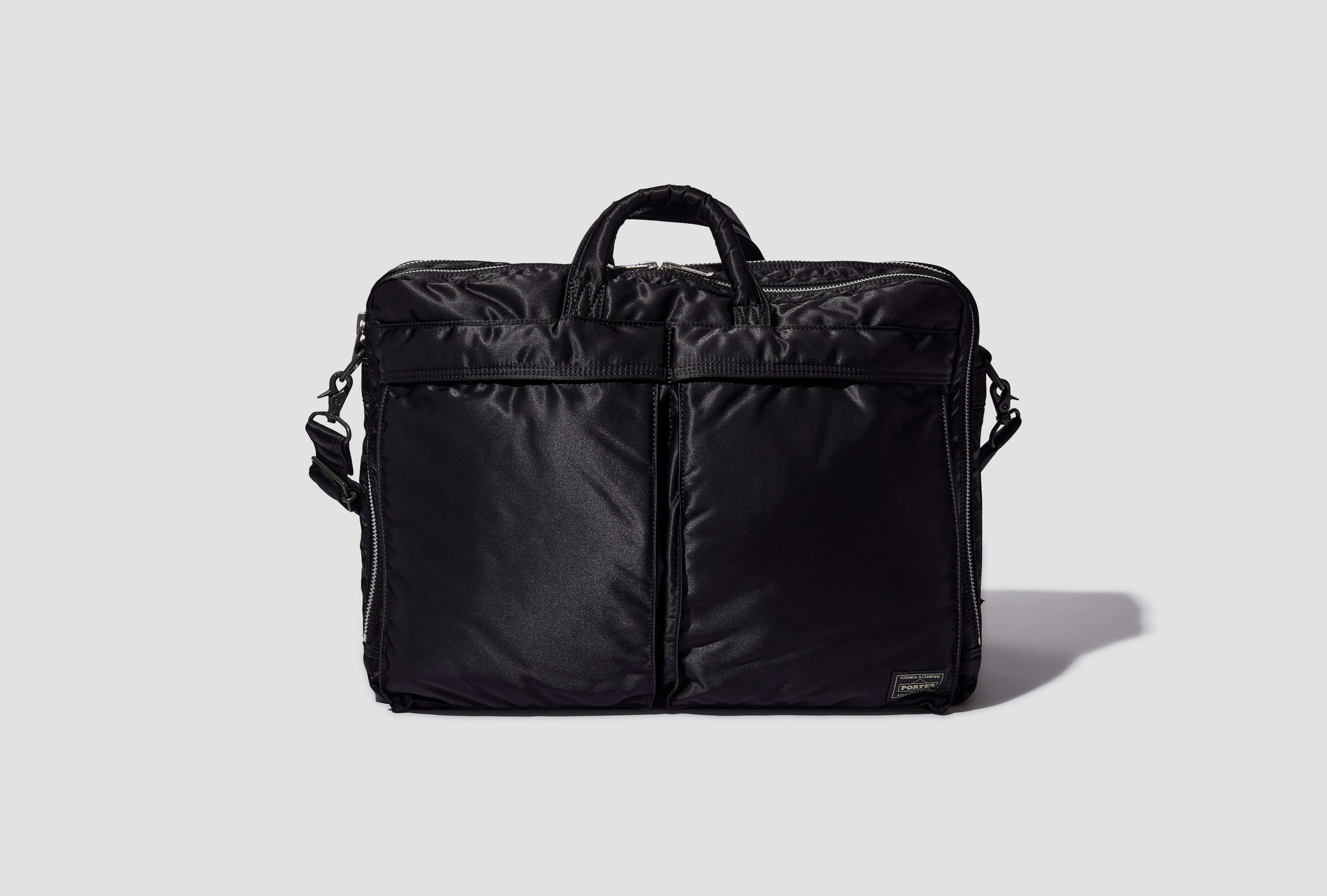 TANKER - 2WAY DOCUMENT BAG (W-ZIP) 622-15151 Black