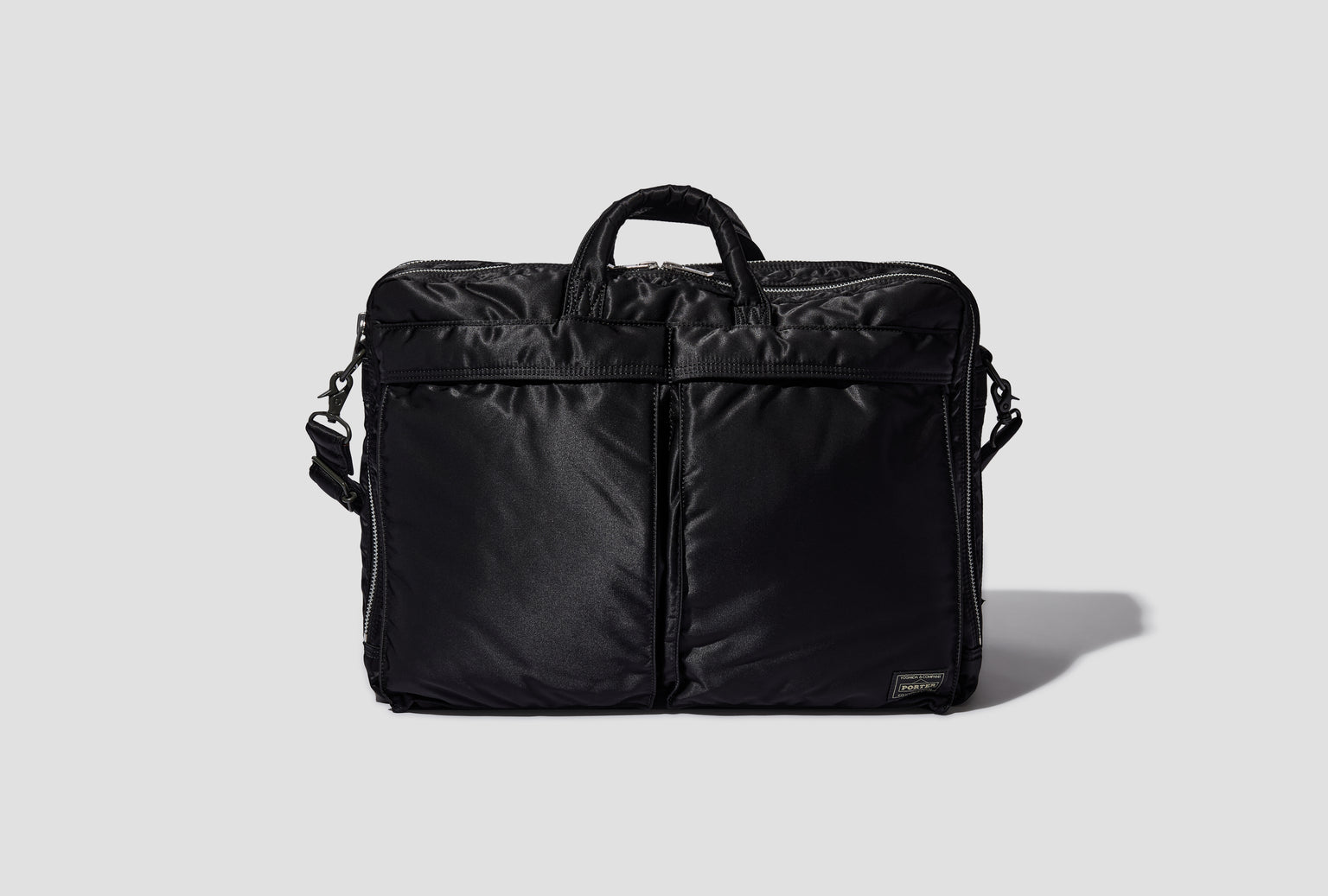 TANKER - 2WAY DOCUMENT BAG (W-ZIP) 622-15151 Black
