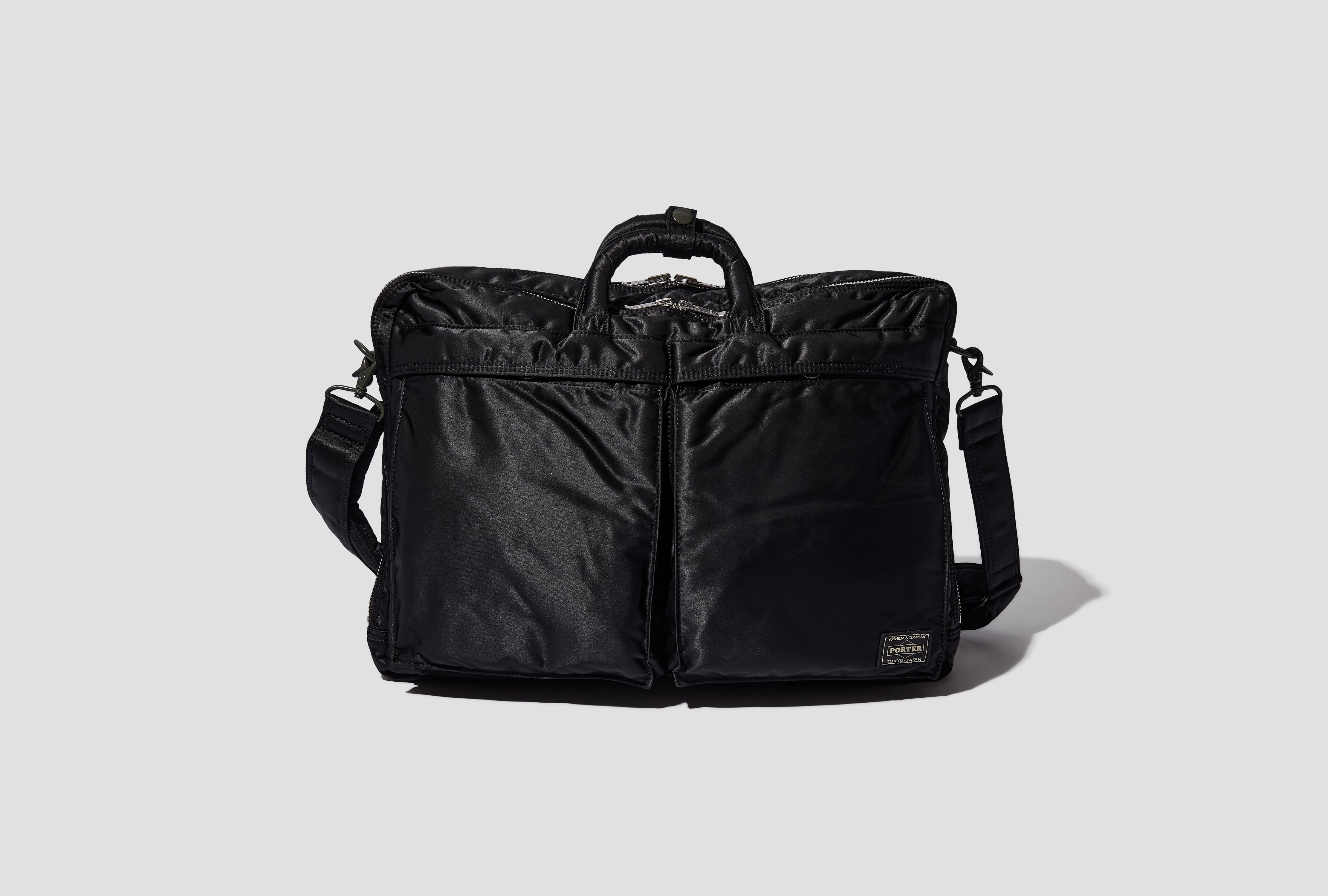 TANKER - 3WAY DOCUMENT BAG (W-ZIP) 622-26107 Black