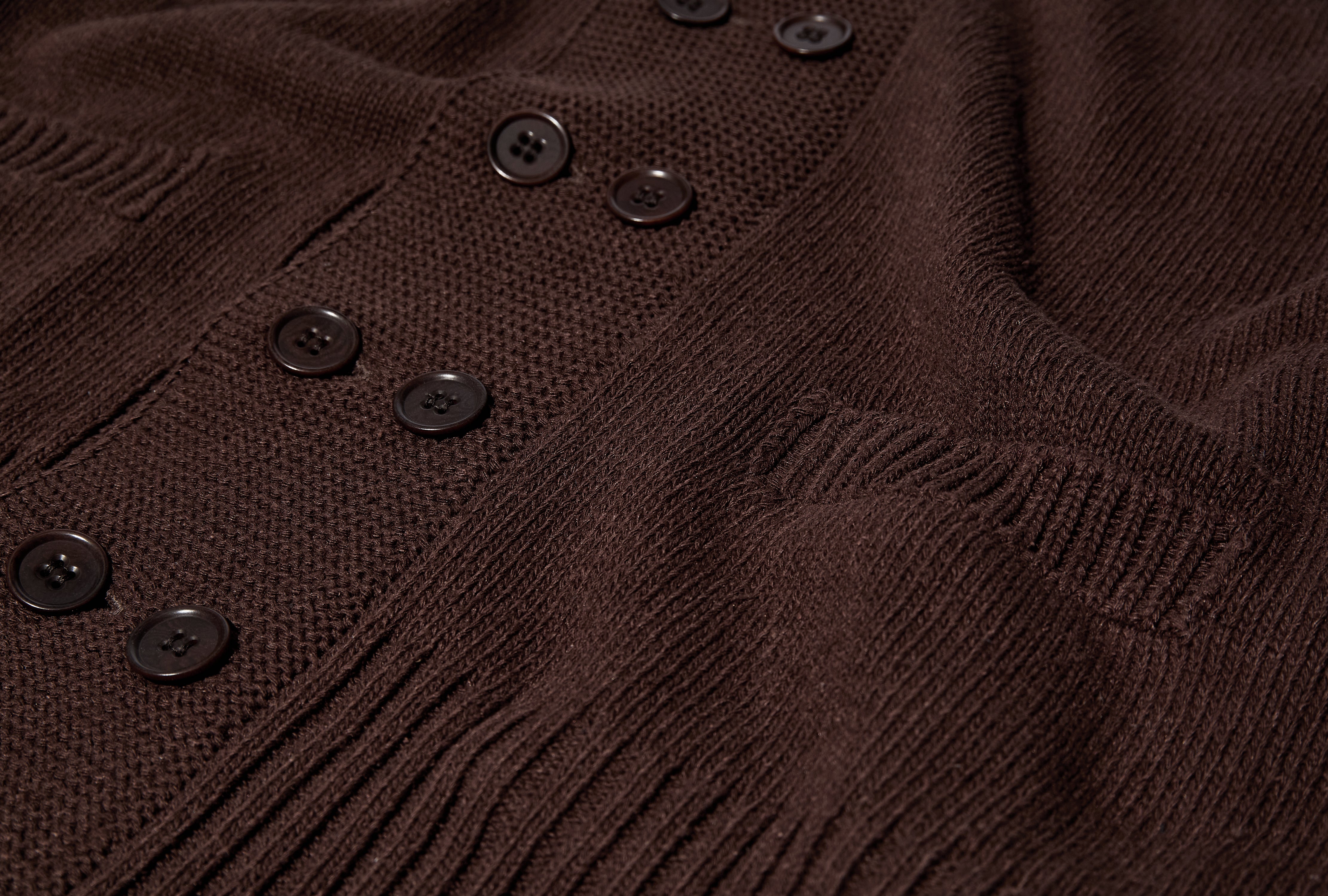 LOT.506 DB CARDIGAN - BROWN TTAW25506