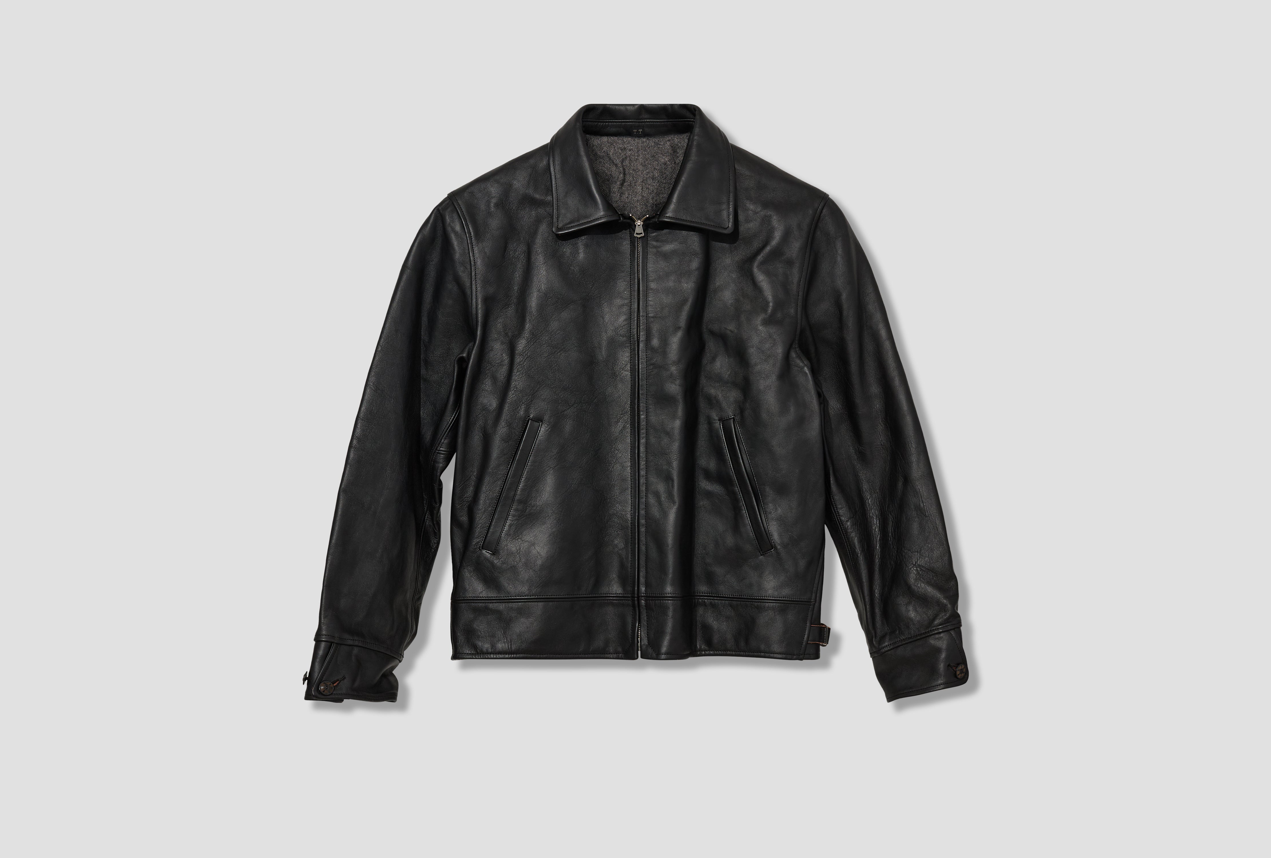 LOT.802 COSSACK LEATHER JACKET - BLACK TTAW25802