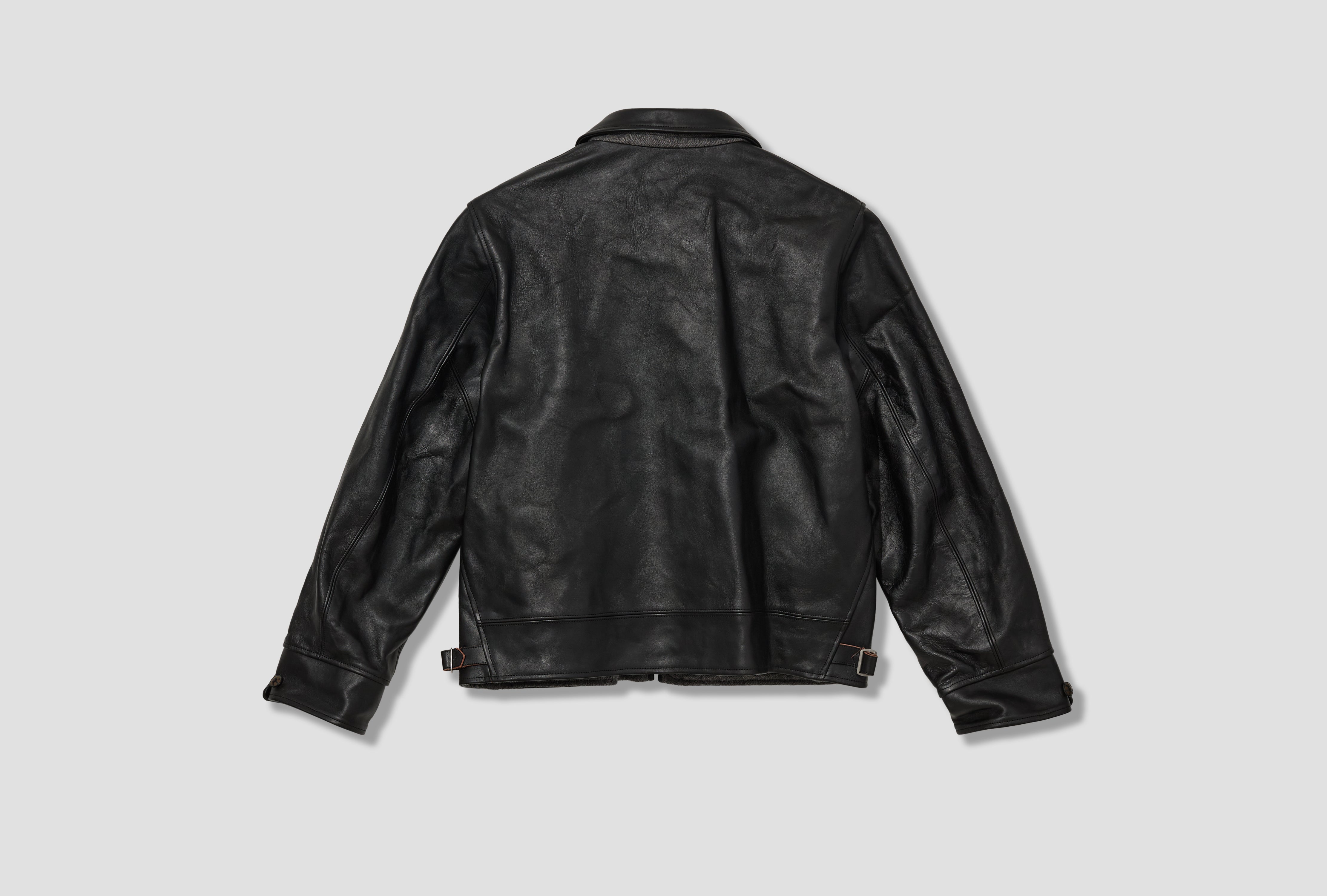 LOT.802 COSSACK LEATHER JACKET - BLACK TTAW25802