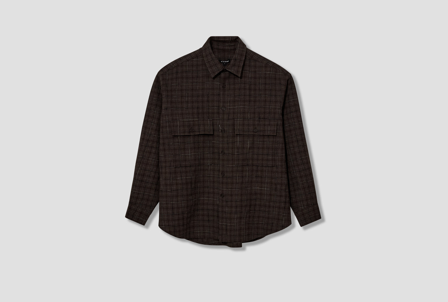 BIG SHIRT - KASURI WOOL CHECK / BROWN/BEIGE/NAVY