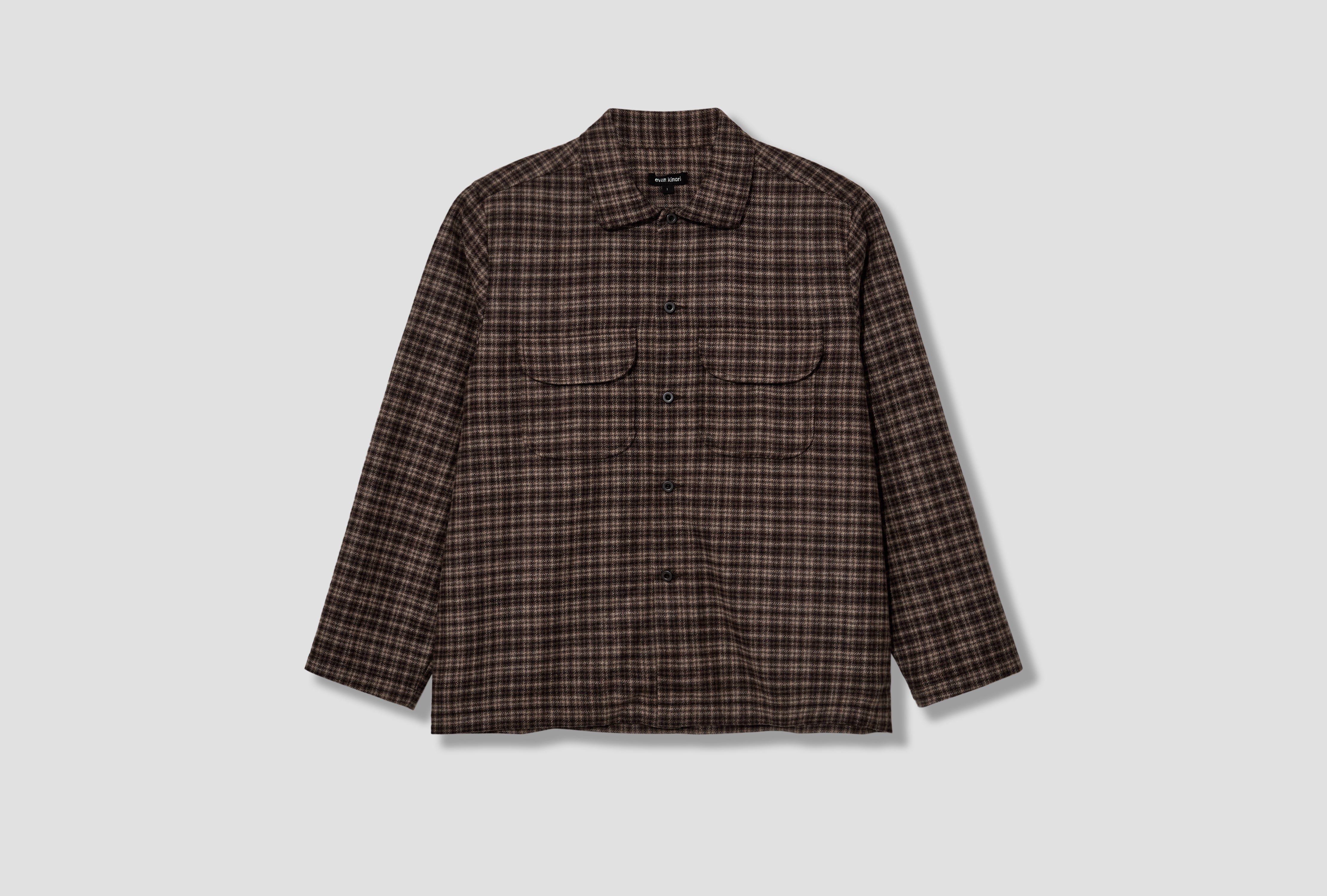 FIELD SHIRT - IRISH WOOL FLANNEL / BROWN/BEIGE