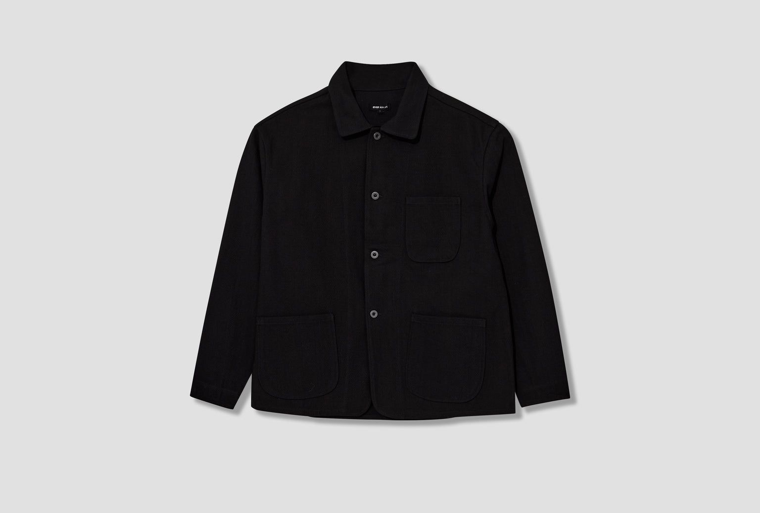 THREE POCKET JACKET - COTTON KERSEY / BLACK