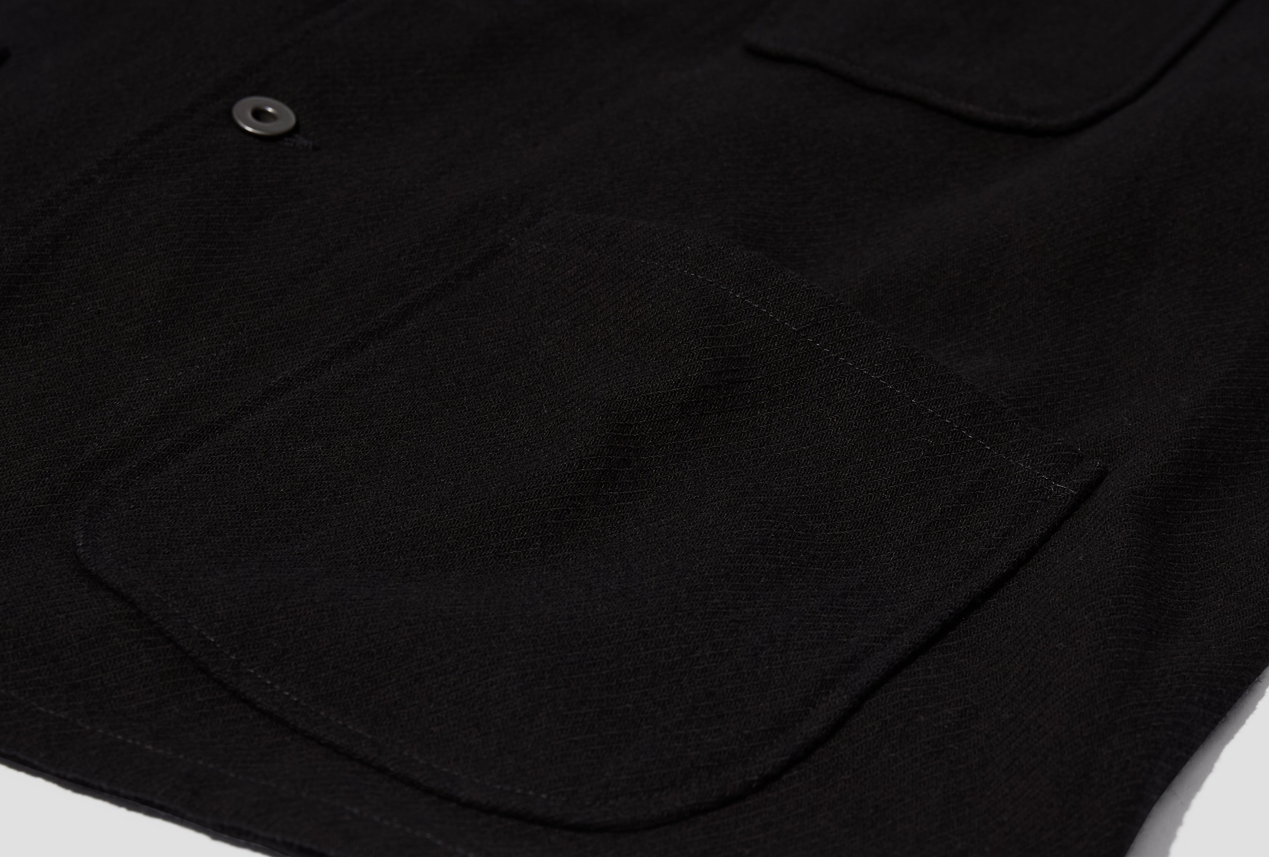 THREE POCKET JACKET - COTTON KERSEY / BLACK