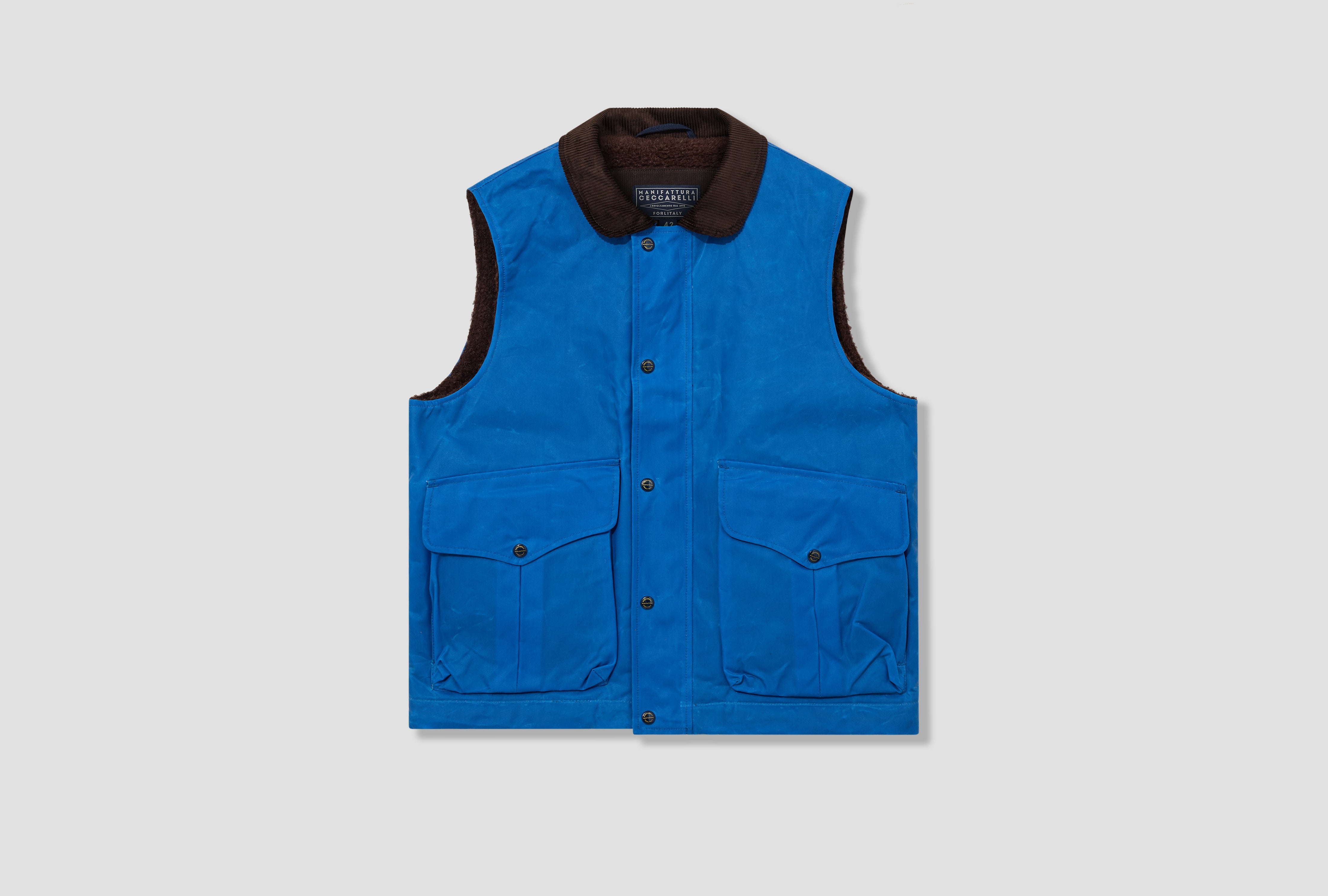 LINED ALLIGATOR VEST 7917-WX Blue