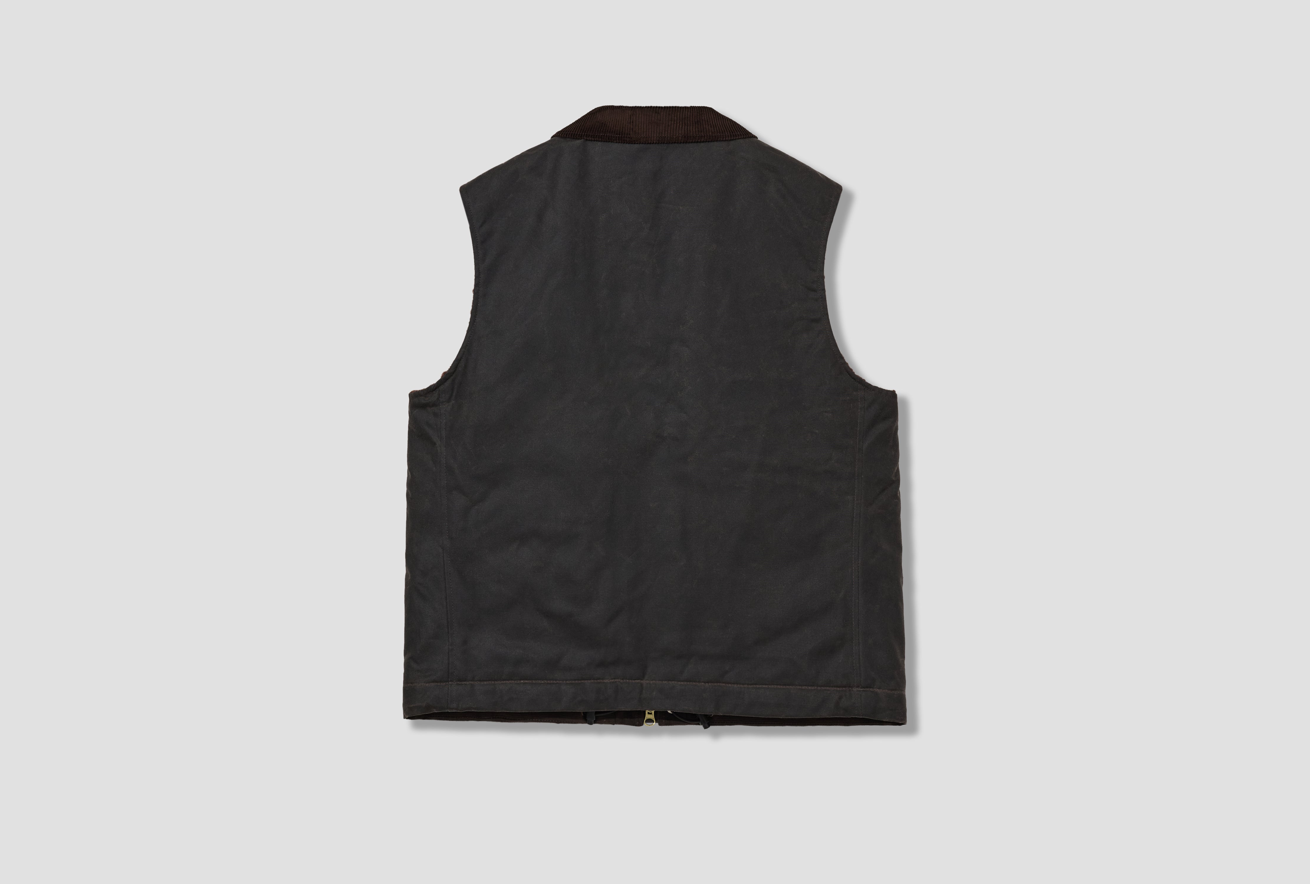 LINED ALLIGATOR VEST 7917-WX Dark brown