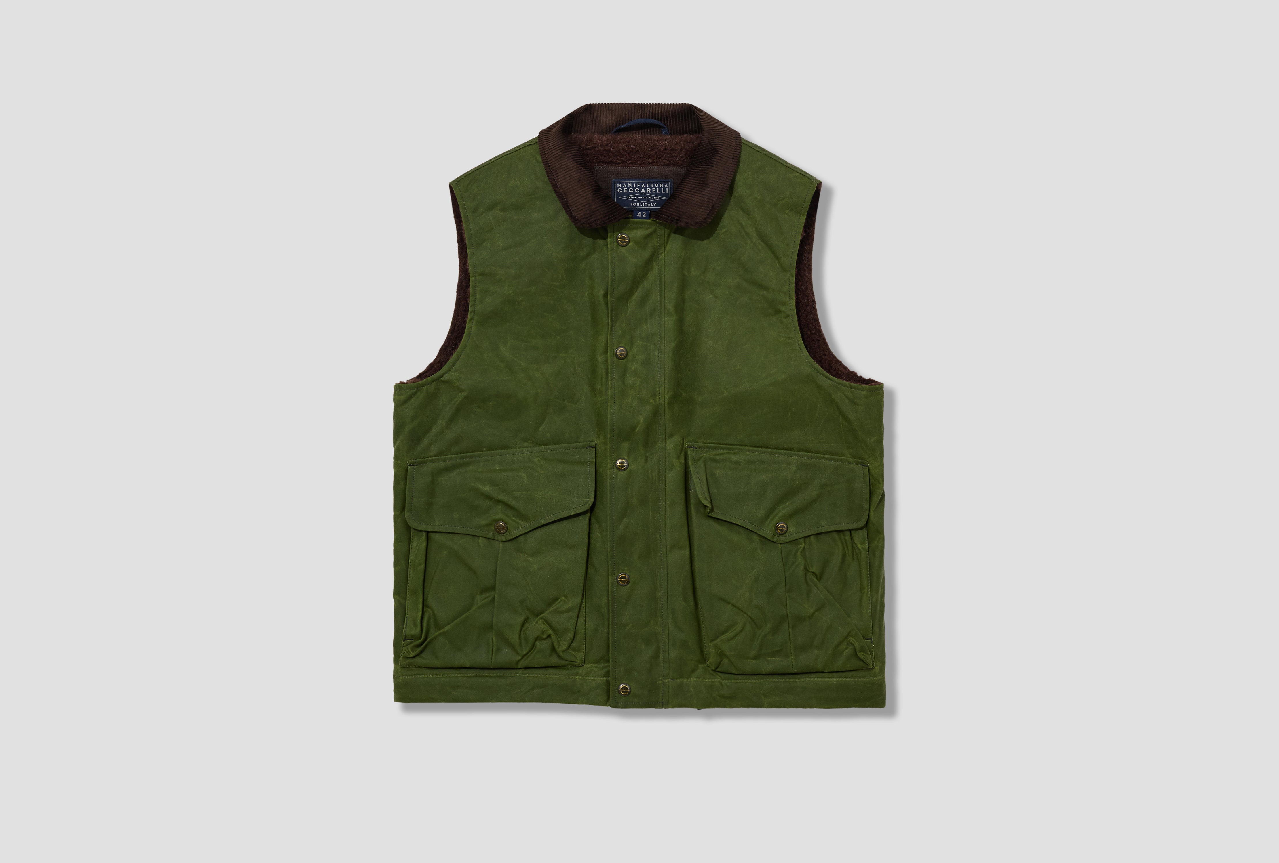 LINED ALLIGATOR VEST 7917-WX Light green