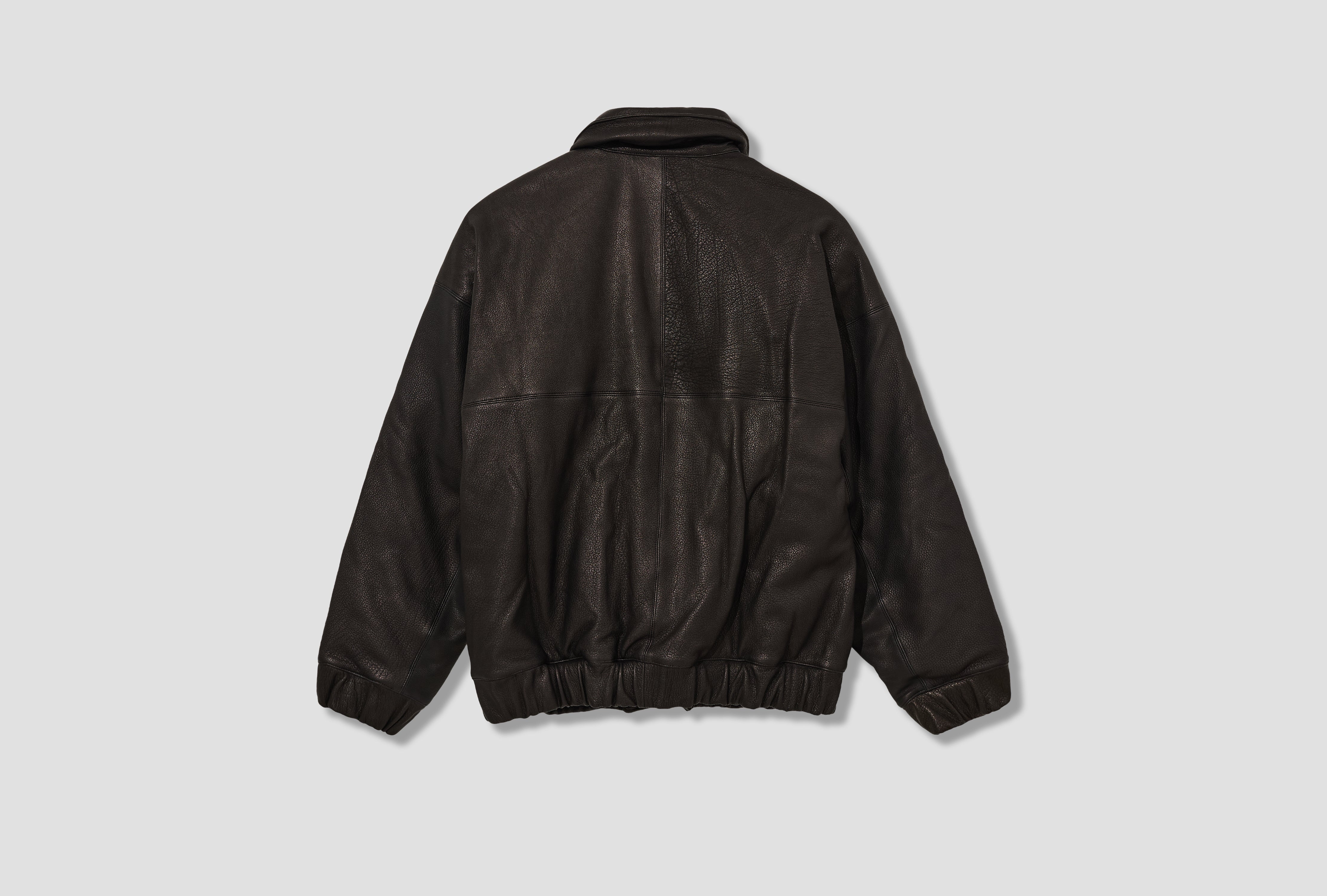 DOWN BLOUSON - BLACK ECO DEERSKIN R19D3