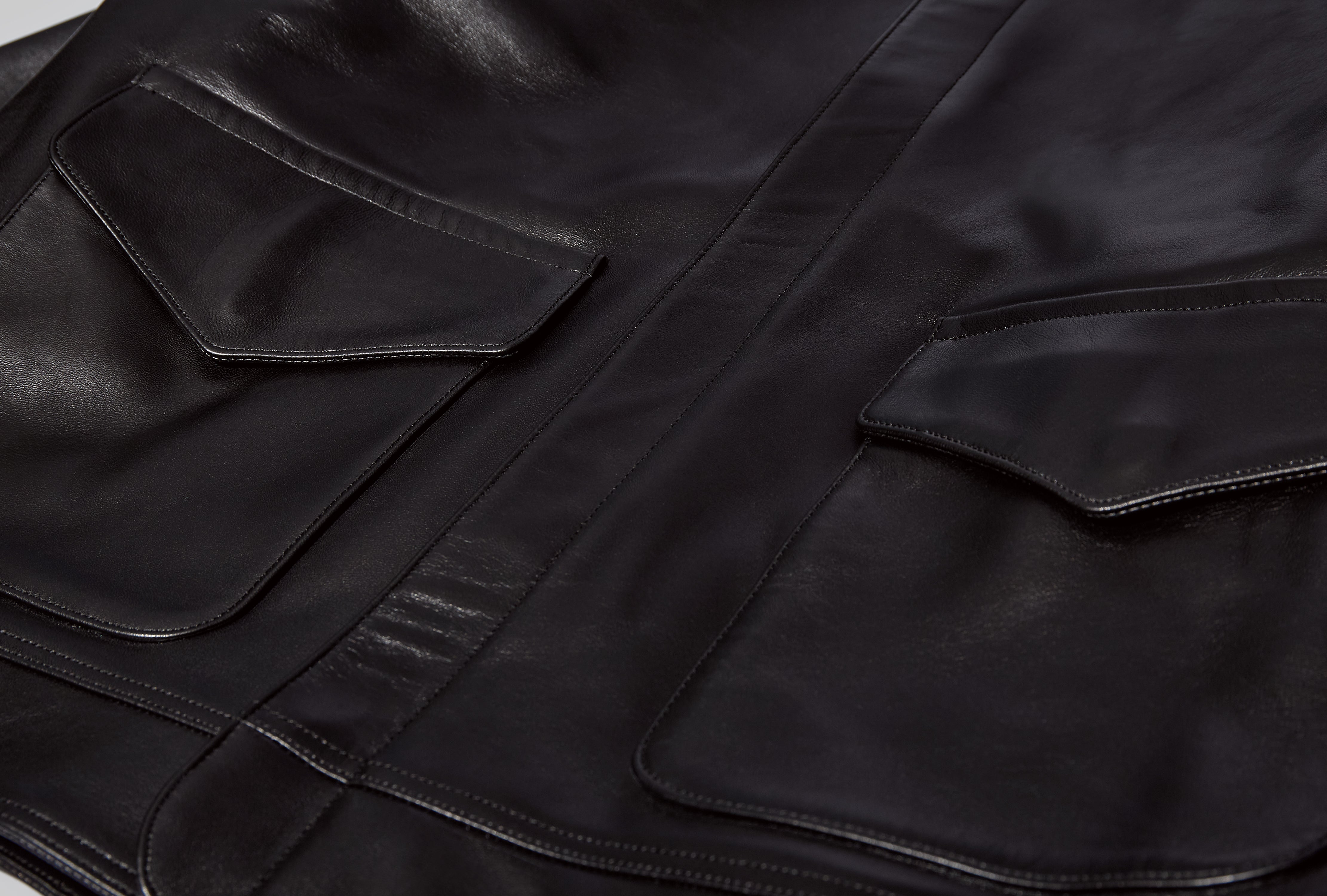 LEATHER TYPE A-2  FLIGHT JACKET 25AAP-01-12 Black