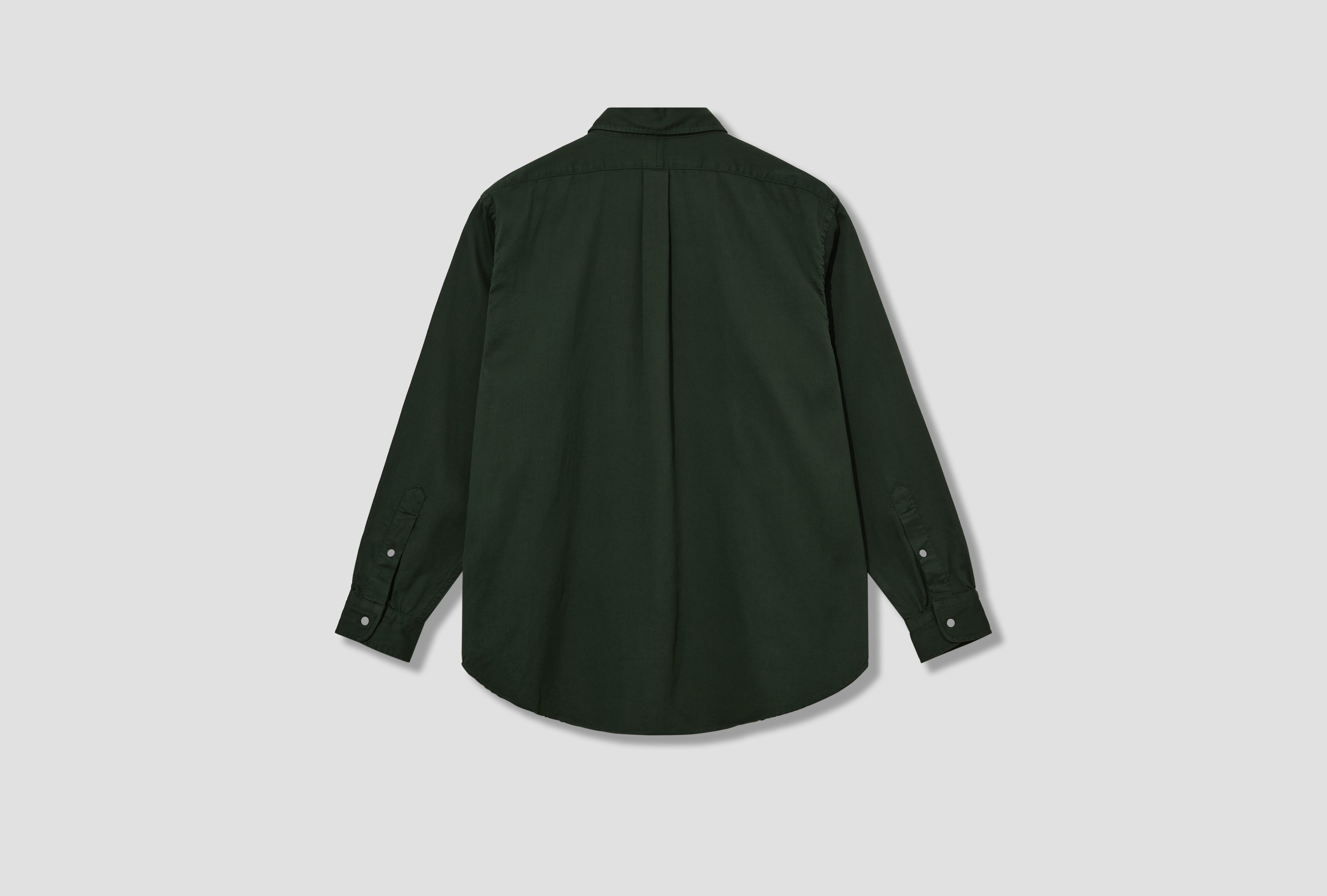 DOUBLE WEAVE TWILL REGULAR COLLAR SHIRT 25AAP-02-10 Green