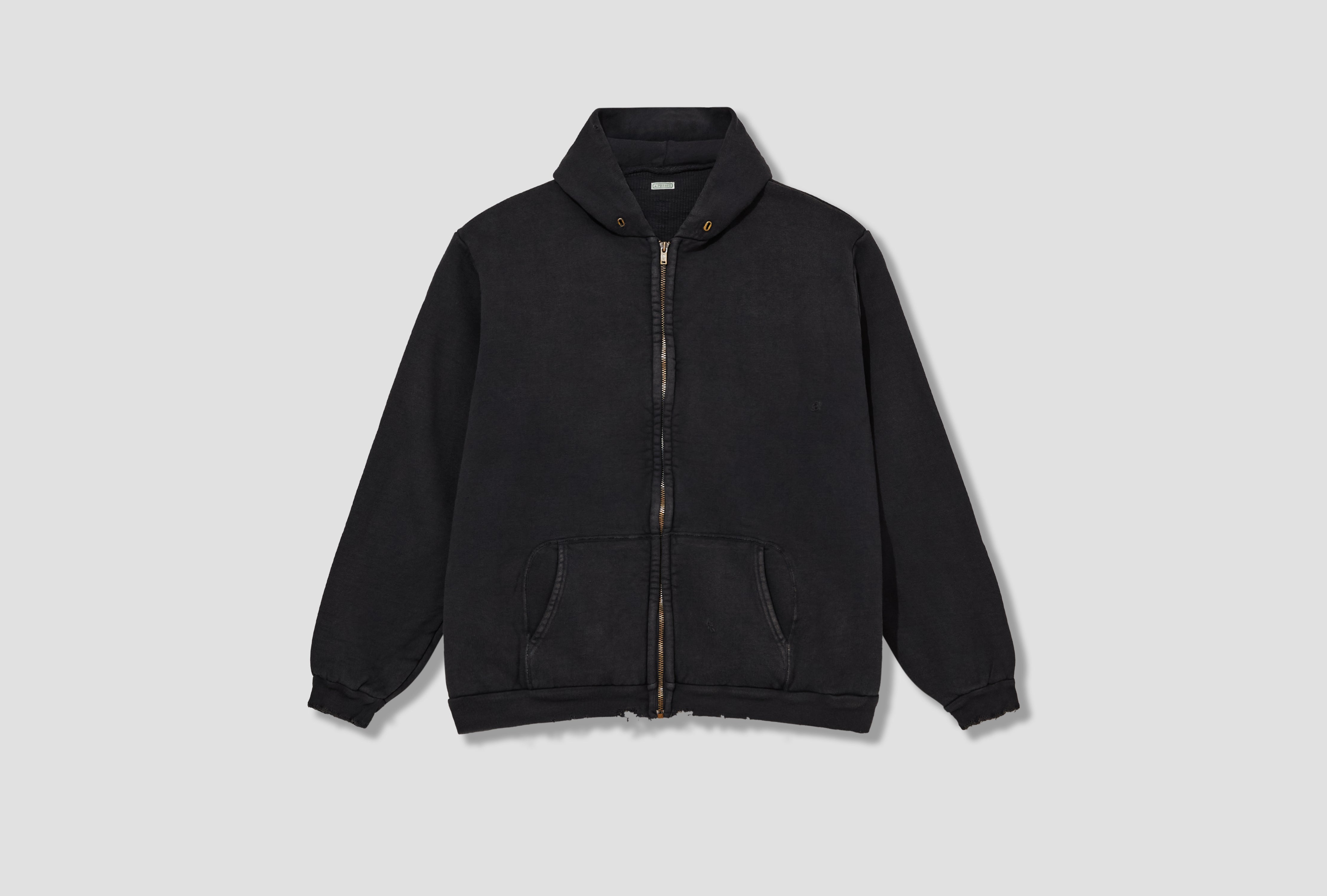 VINTAGE ZIP SWEAT HOODIE 25AAP-05-12 Black