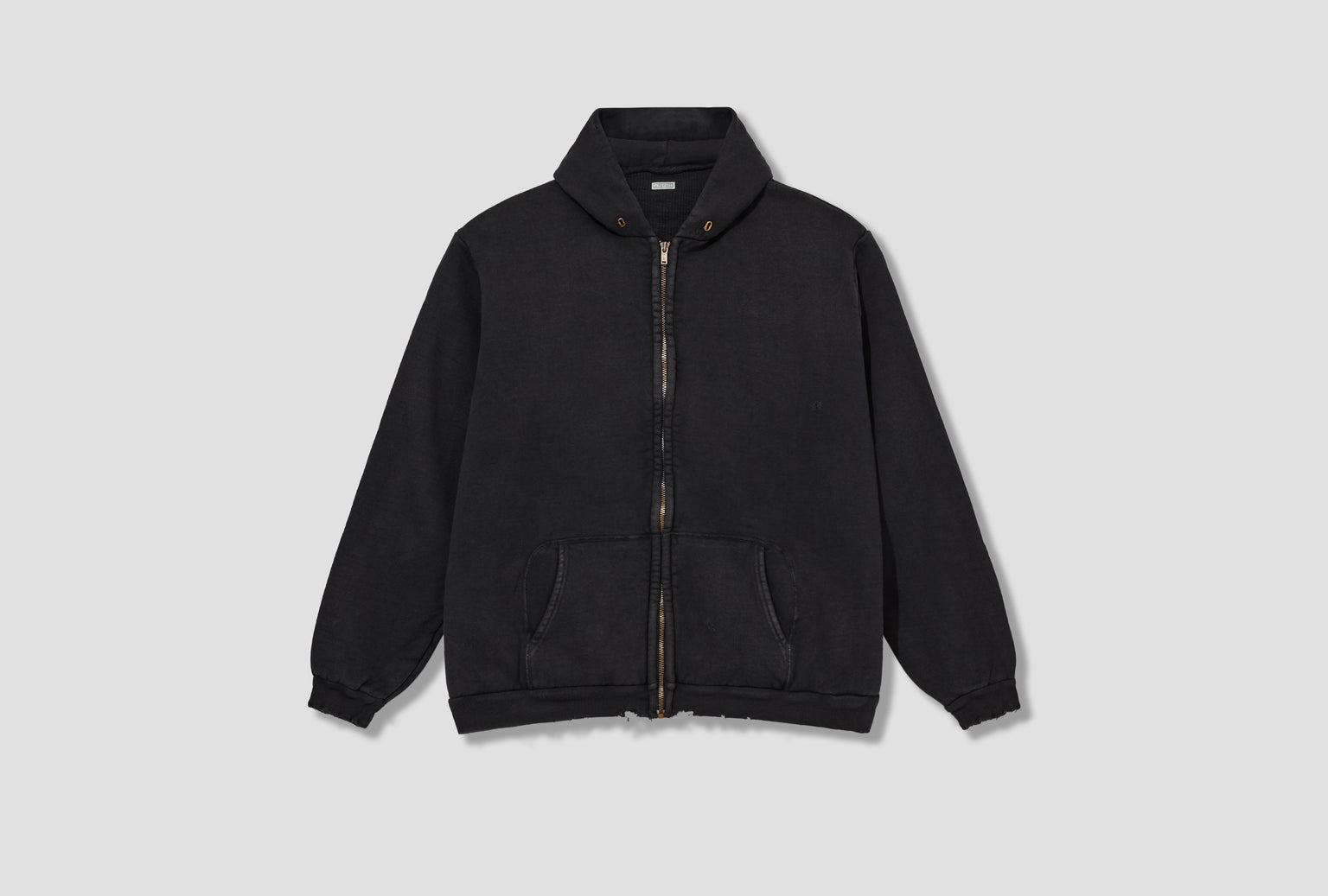 VINTAGE ZIP SWEAT HOODIE 25AAP-05-12 Black