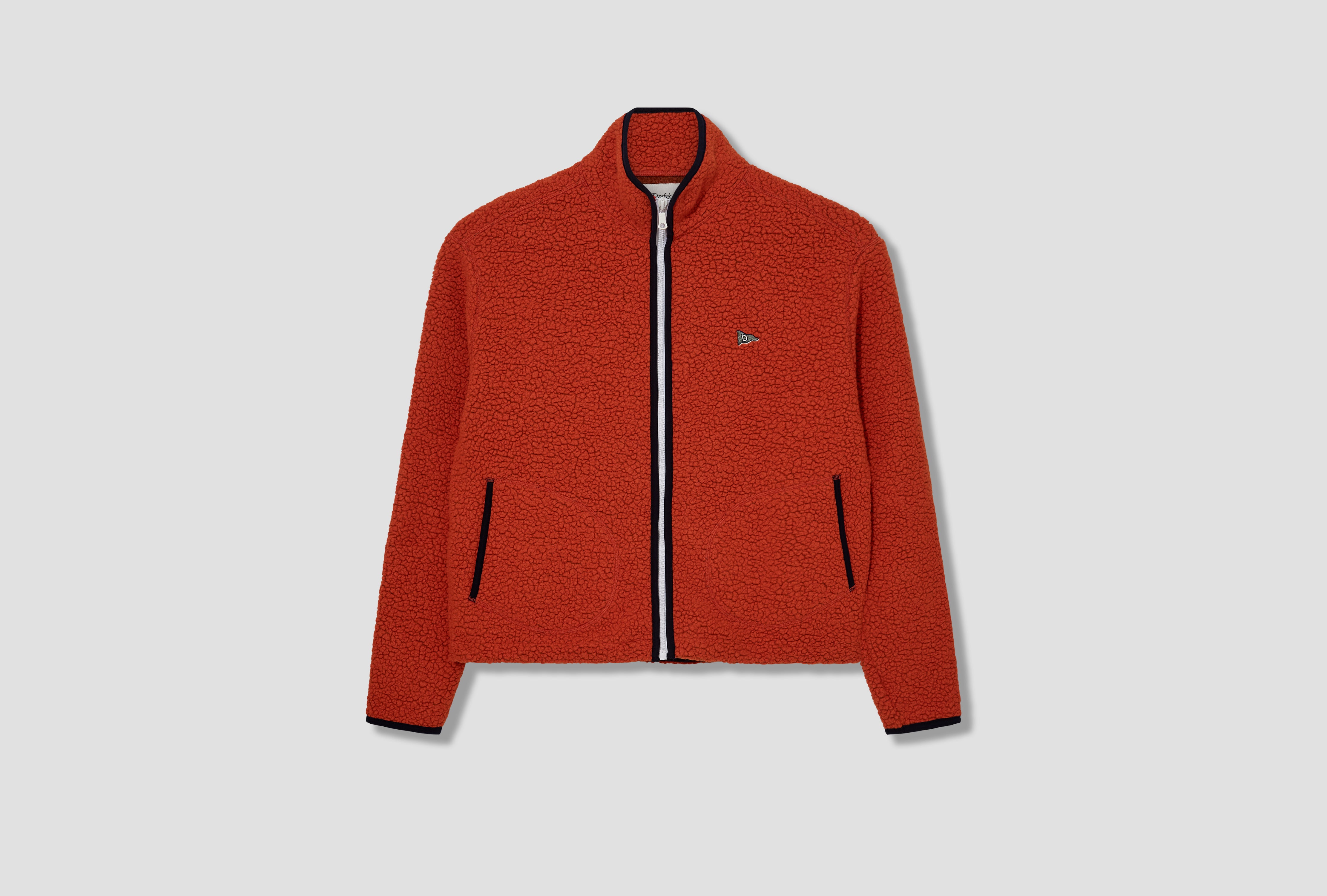 BOUCLE WOOL ZIP FLEECE JACKET DR2A5L 21265-05 Orange