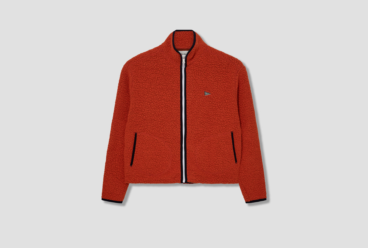 BOUCLE WOOL ZIP FLEECE JACKET DR2A5L 21265-05 Orange