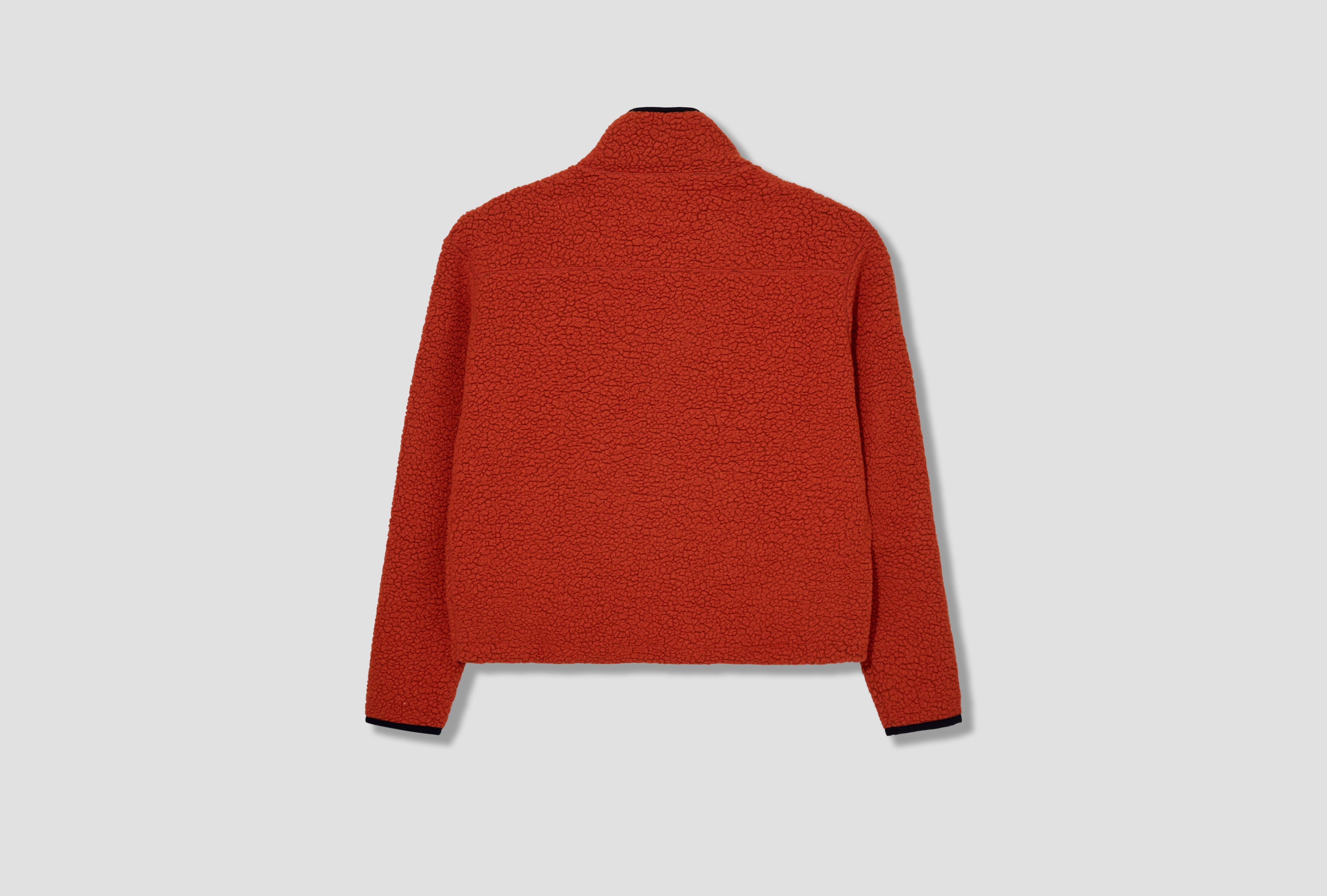 BOUCLE WOOL ZIP FLEECE JACKET DR2A5L 21265-05 Orange