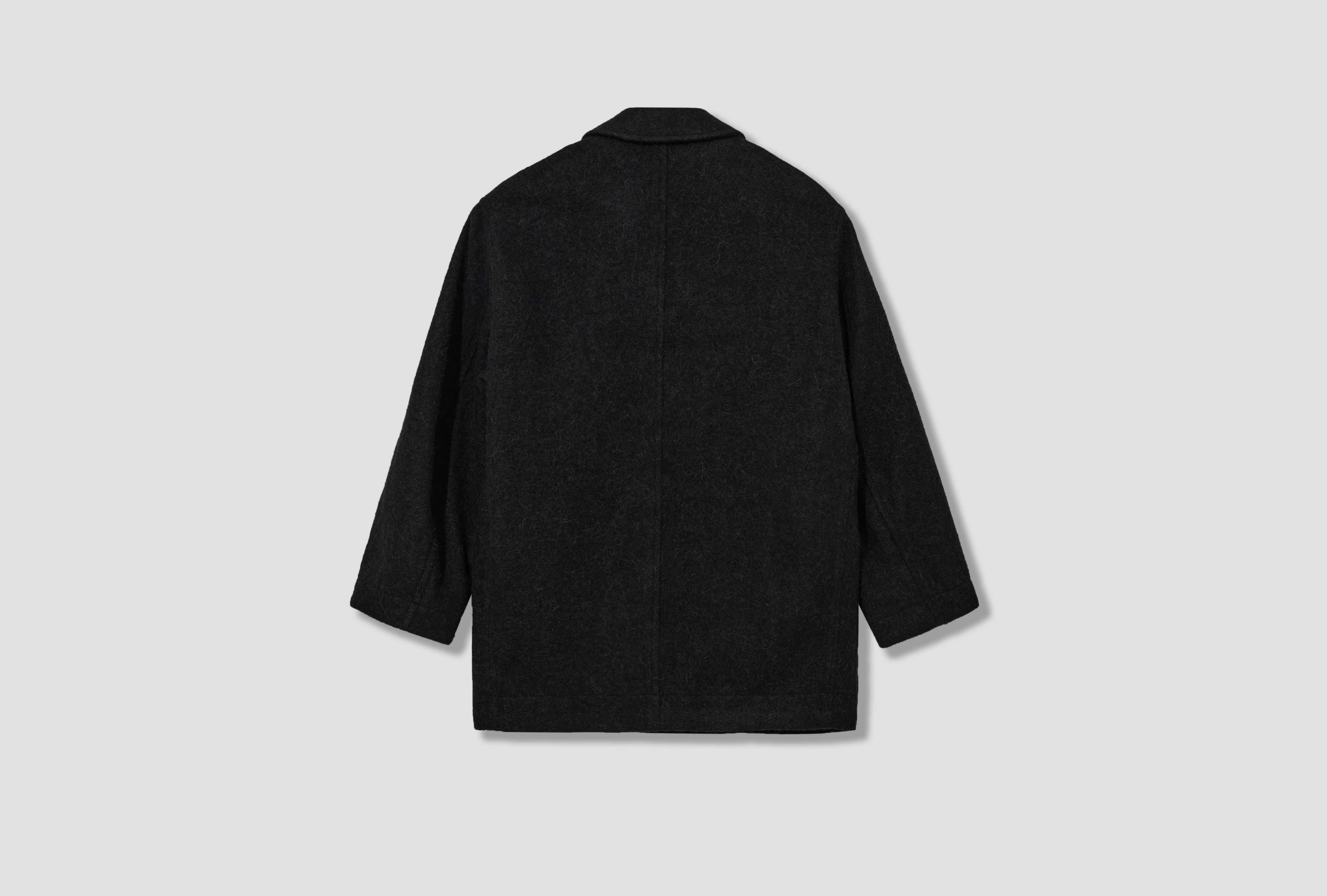 FELT WOOL JACKET - SOFT WOOL ALPACA CO1148 LF504 Black