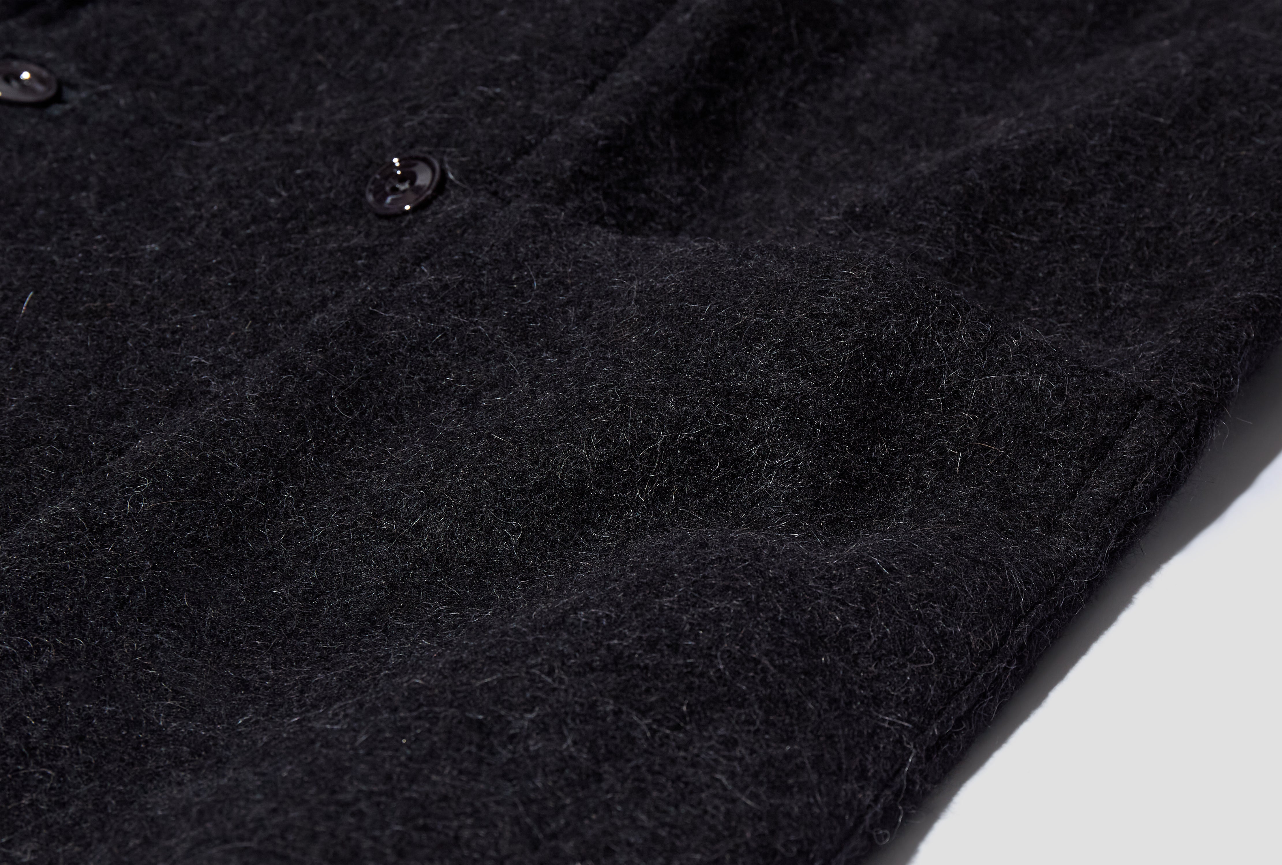 FELT WOOL JACKET - SOFT WOOL ALPACA CO1148 LF504 Black