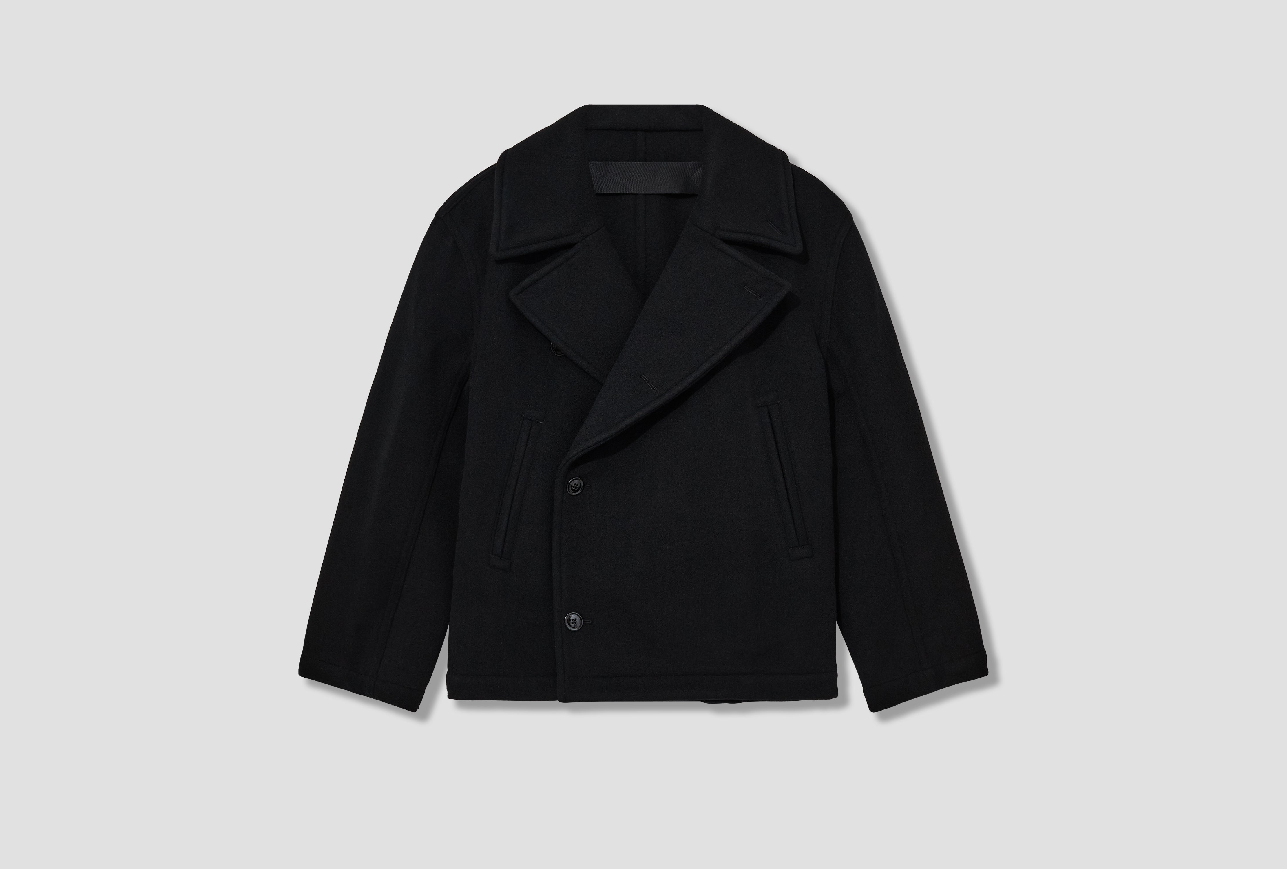 BOXY PEACOAT - DOUBLE WOOL CO1131 LF1116 Black