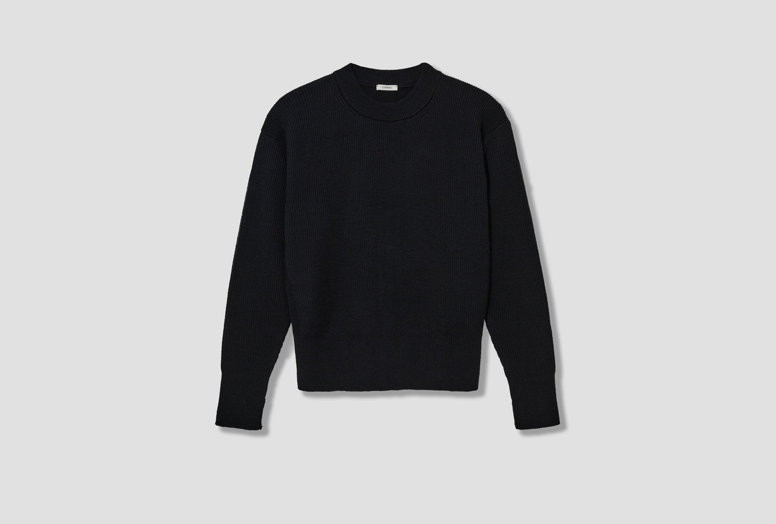 BOXY ROUND NECK SWEATER - VIRGIN WOOL TO1419 LK1042 Black