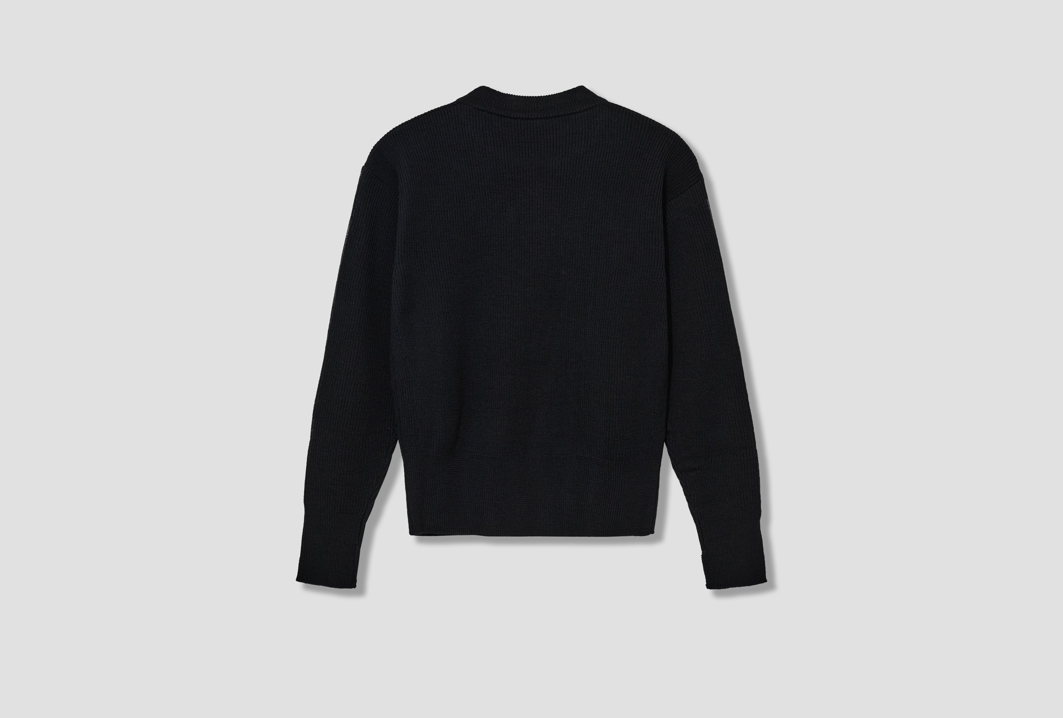 BOXY ROUND NECK SWEATER - VIRGIN WOOL TO1419 LK1042 Black
