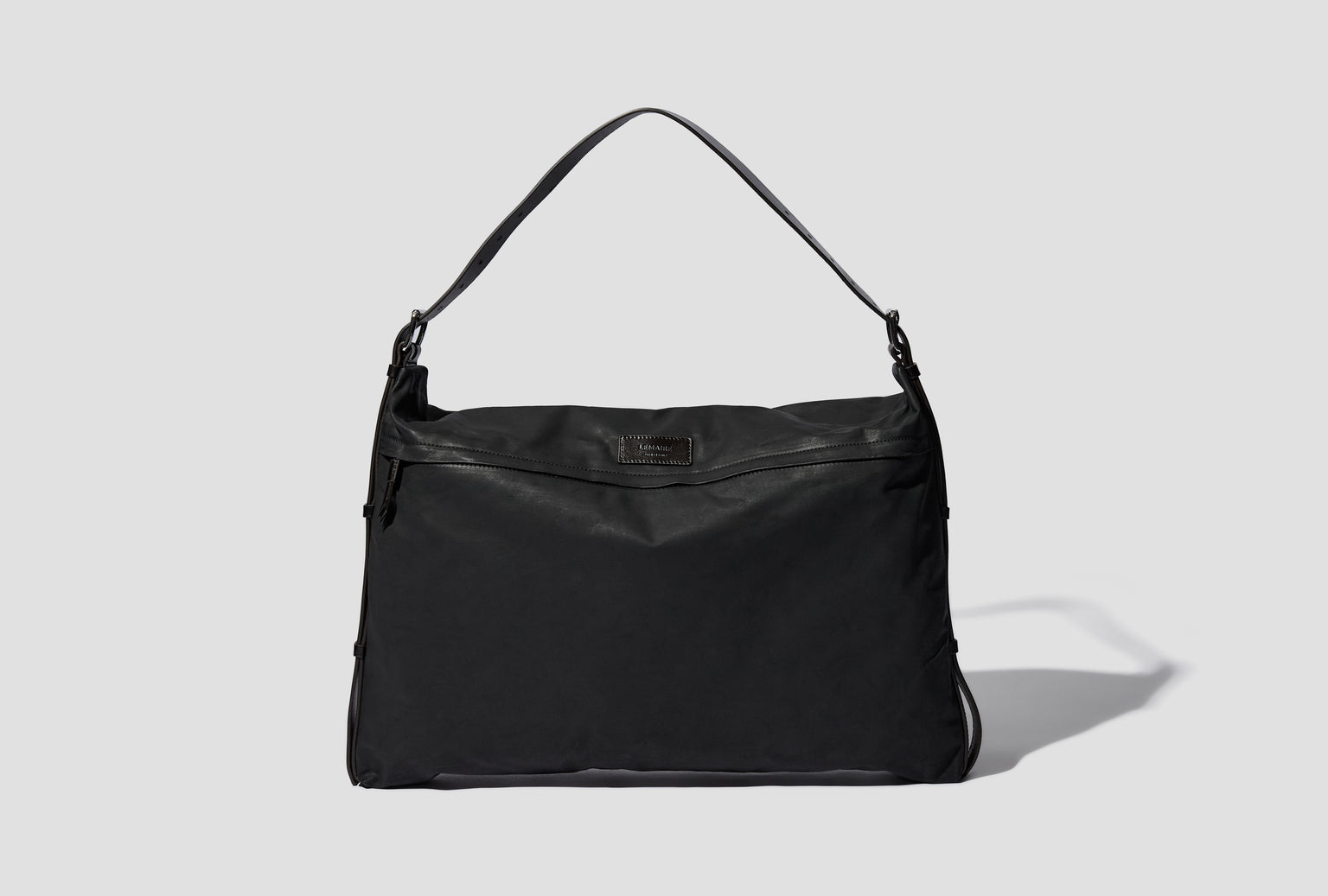 TRENCH POCKET MEDIUM BAG - WATER REPELLENT RESINATED COTTON CANVAS BG0168 LF1495 Black