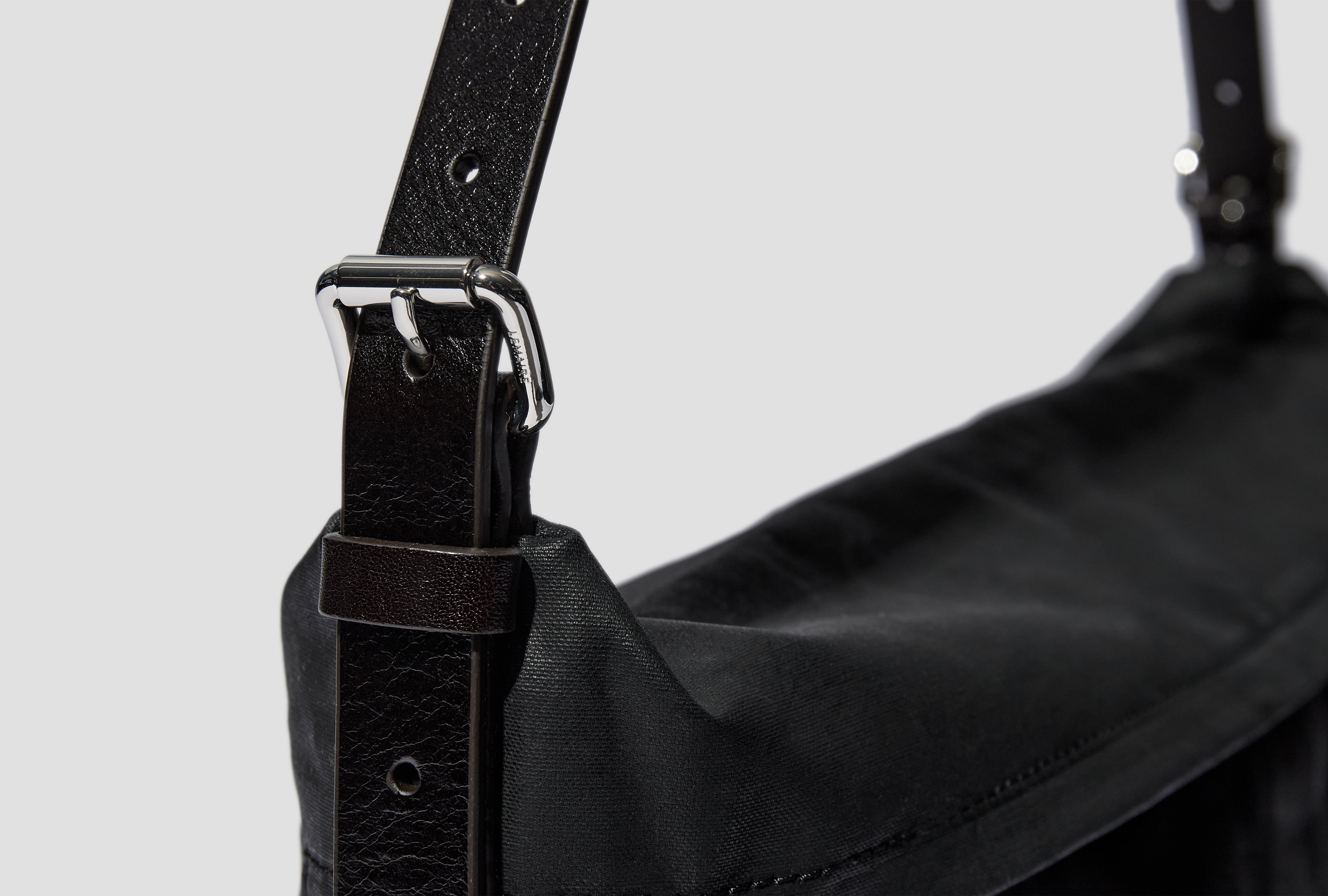 TRENCH POCKET SMALL BAG - WATER REPELLENT RESINATED COTTON CANVAS BG0169 LF1495 Black