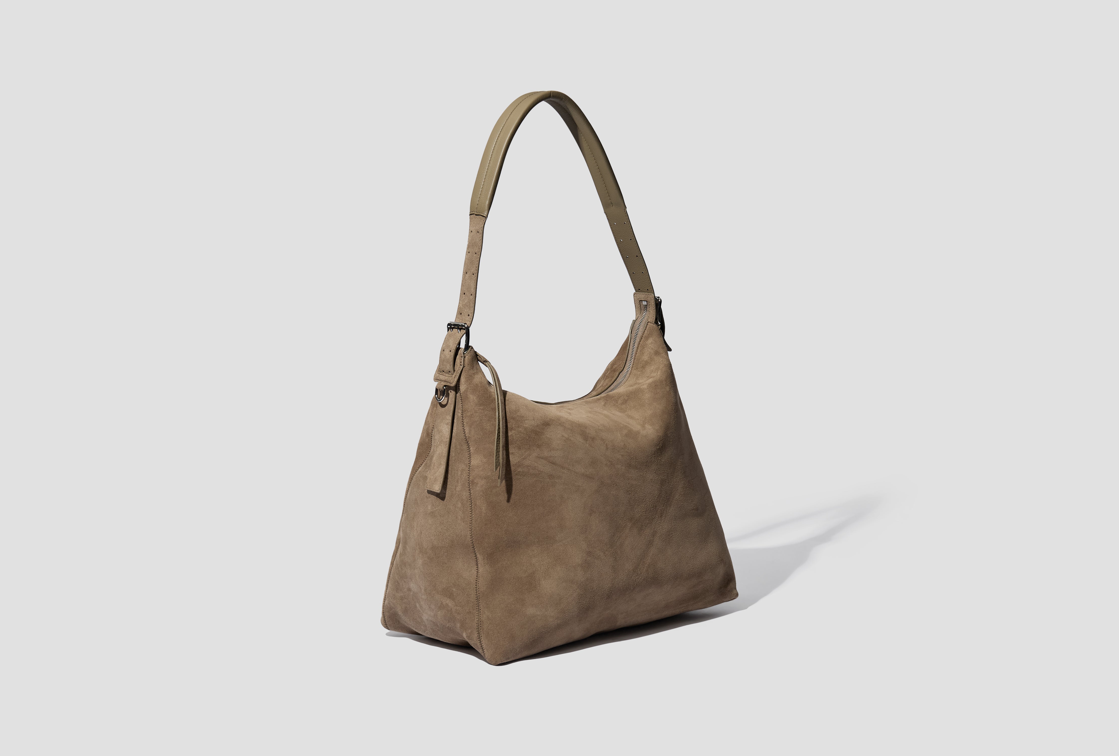 BELTED HOBO BAG - SUEDE LEATHER BG0189 LL0125 Brown
