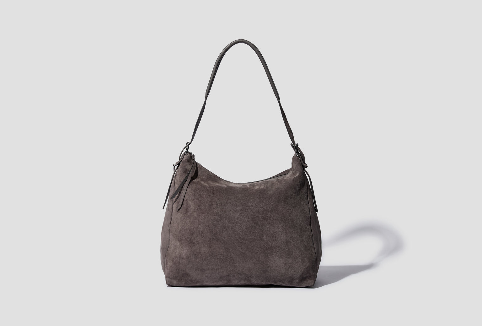 BELTED HOBO BAG - SUEDE LEATHER BG0189 LL0125 Grey