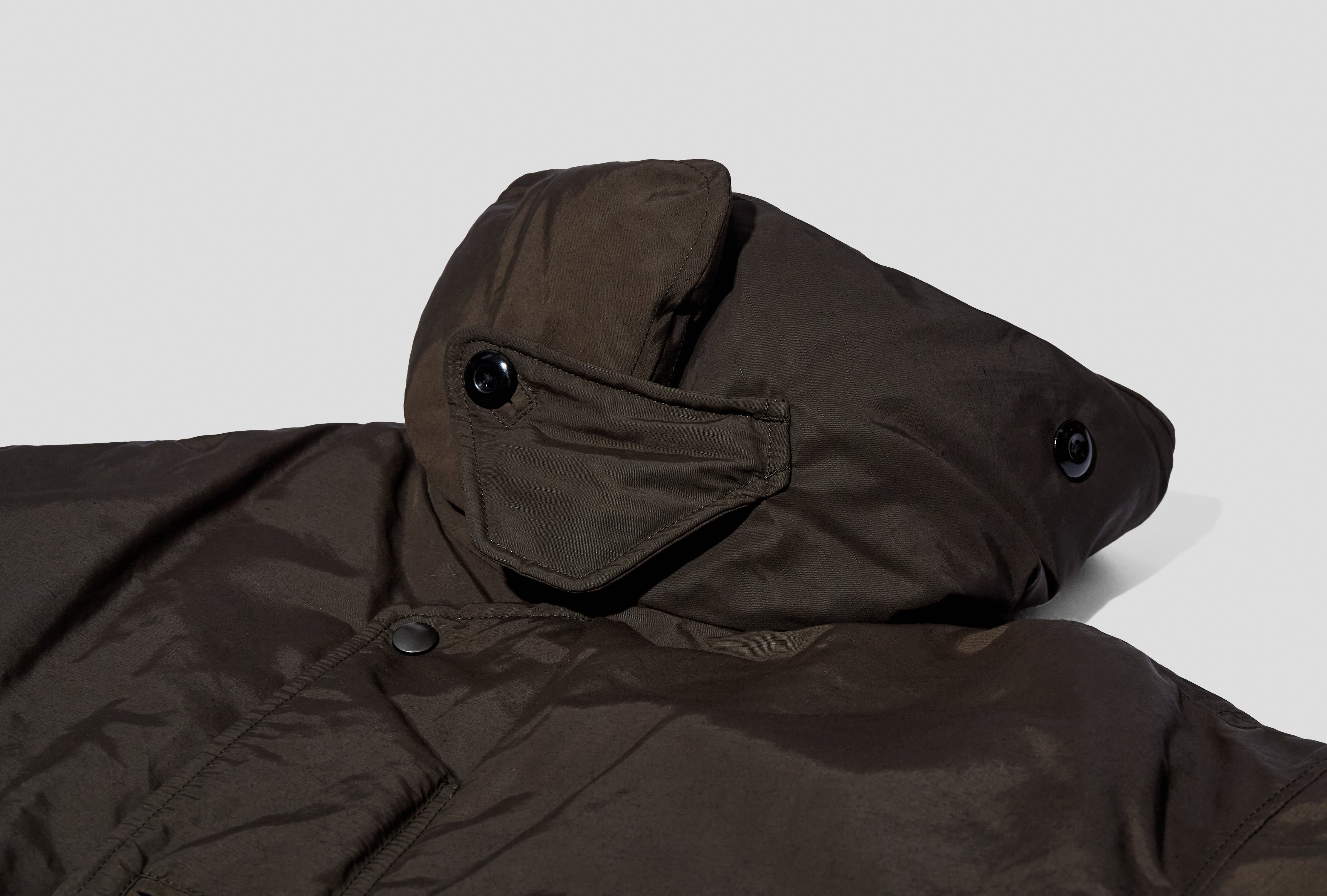 PUFFER BLOUSON - WATER REPELLENT POLYAMIDE LINEN COTTON OW1164 LF1019 Dark brown