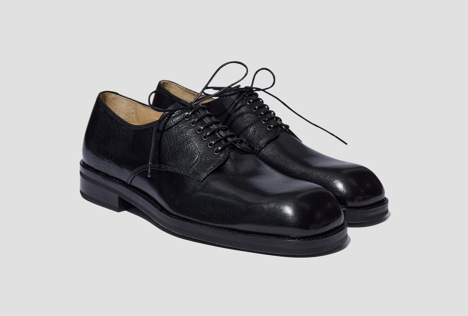 DERBIES - SHINY BUFFALO LEATHER FO0244 LL0042 Black
