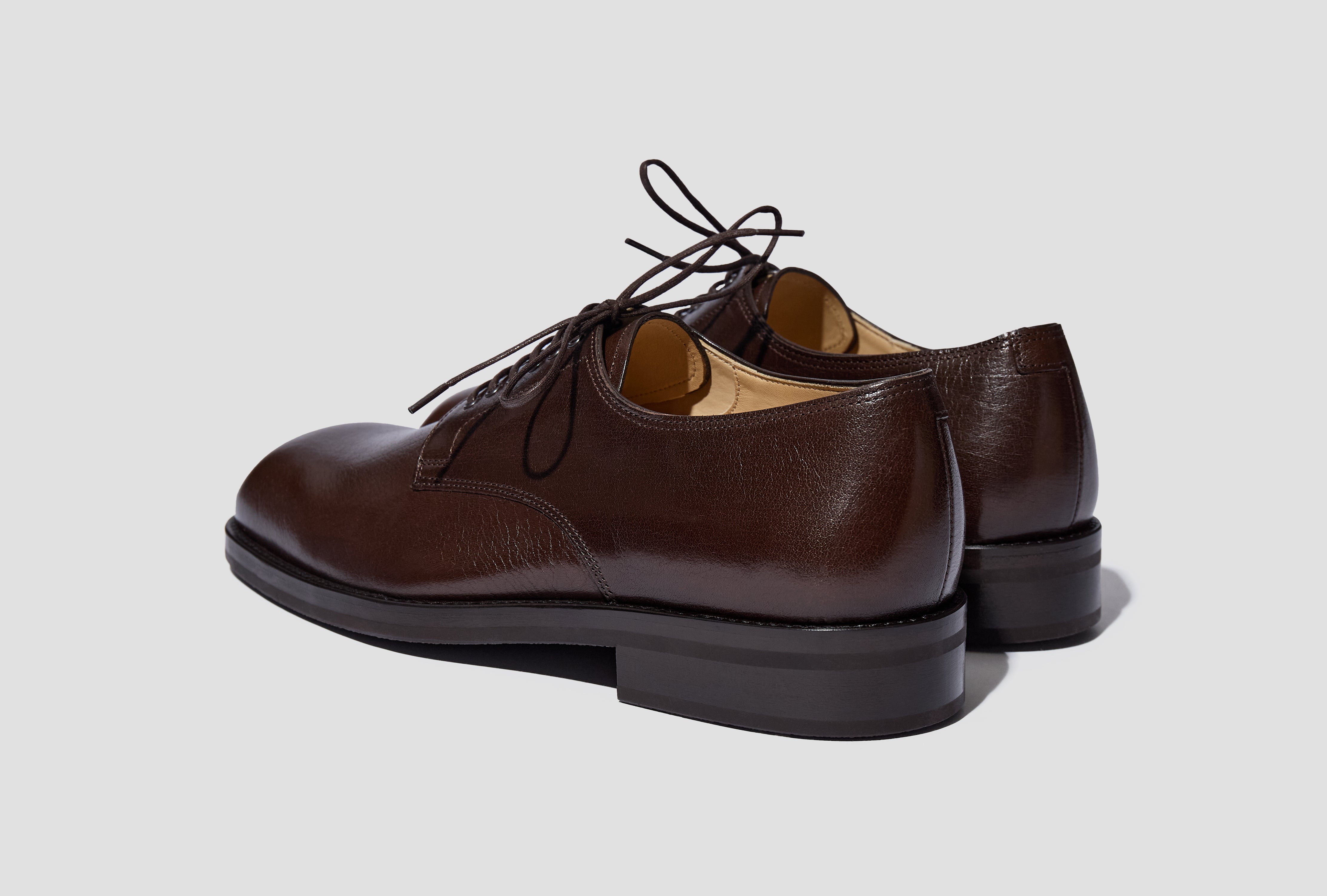 DERBIES - SHINY BUFFALO LEATHER FO0244 LL0042 Dark brown