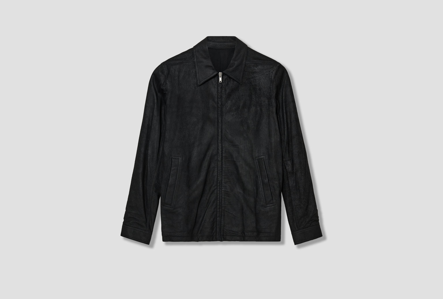 BRAD JKT - BLISTER LAMB LEATHER / BLACK RU02E1764 LBA