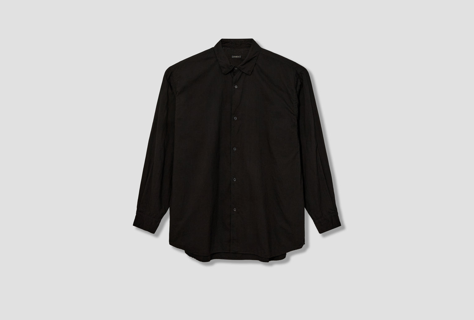 KHADI COTTON DOUBLE LAYER COMOLI SHIRT C03-02005 Black