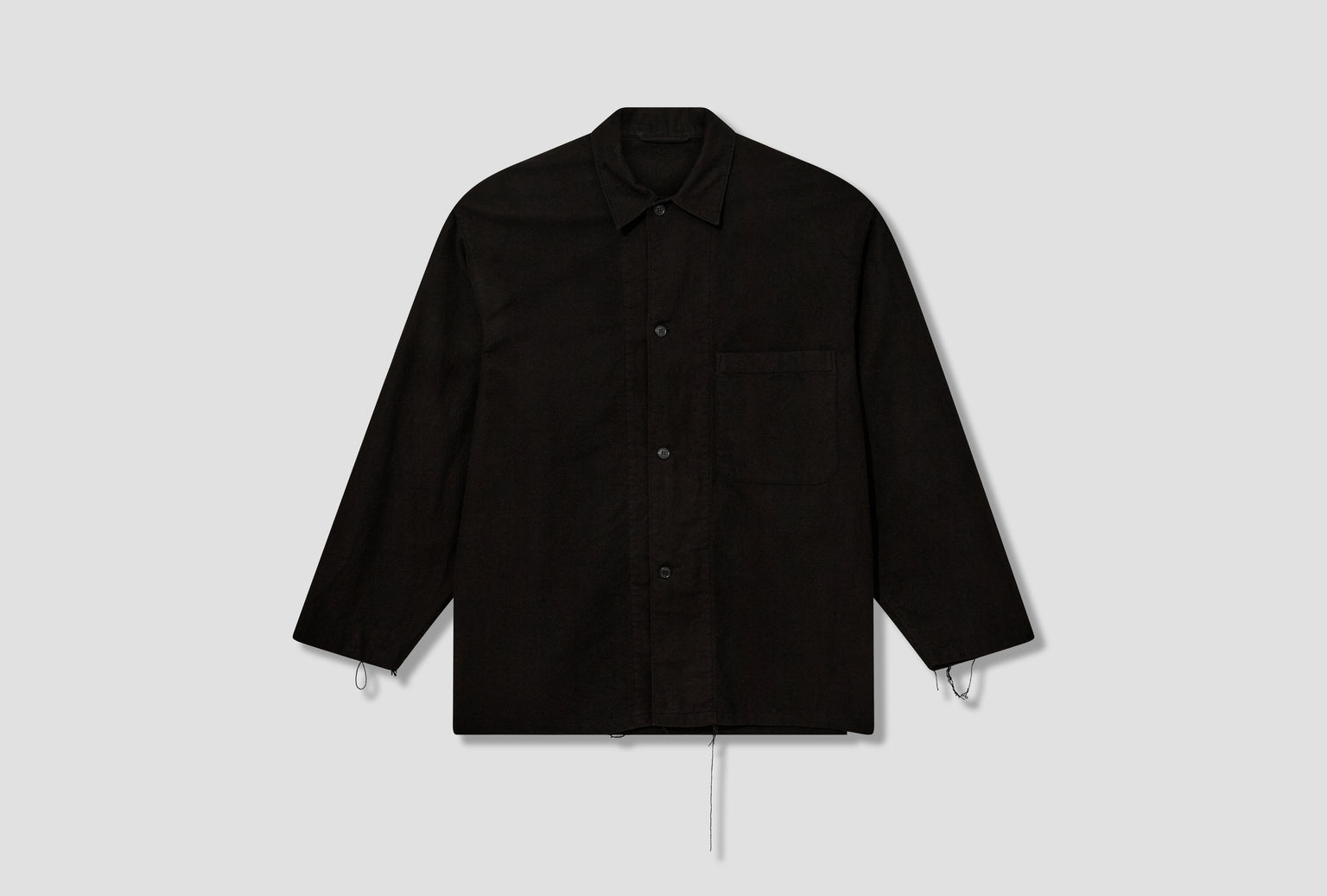 COTTON FLANNEL SHIRT JACKET C03-02002 Black