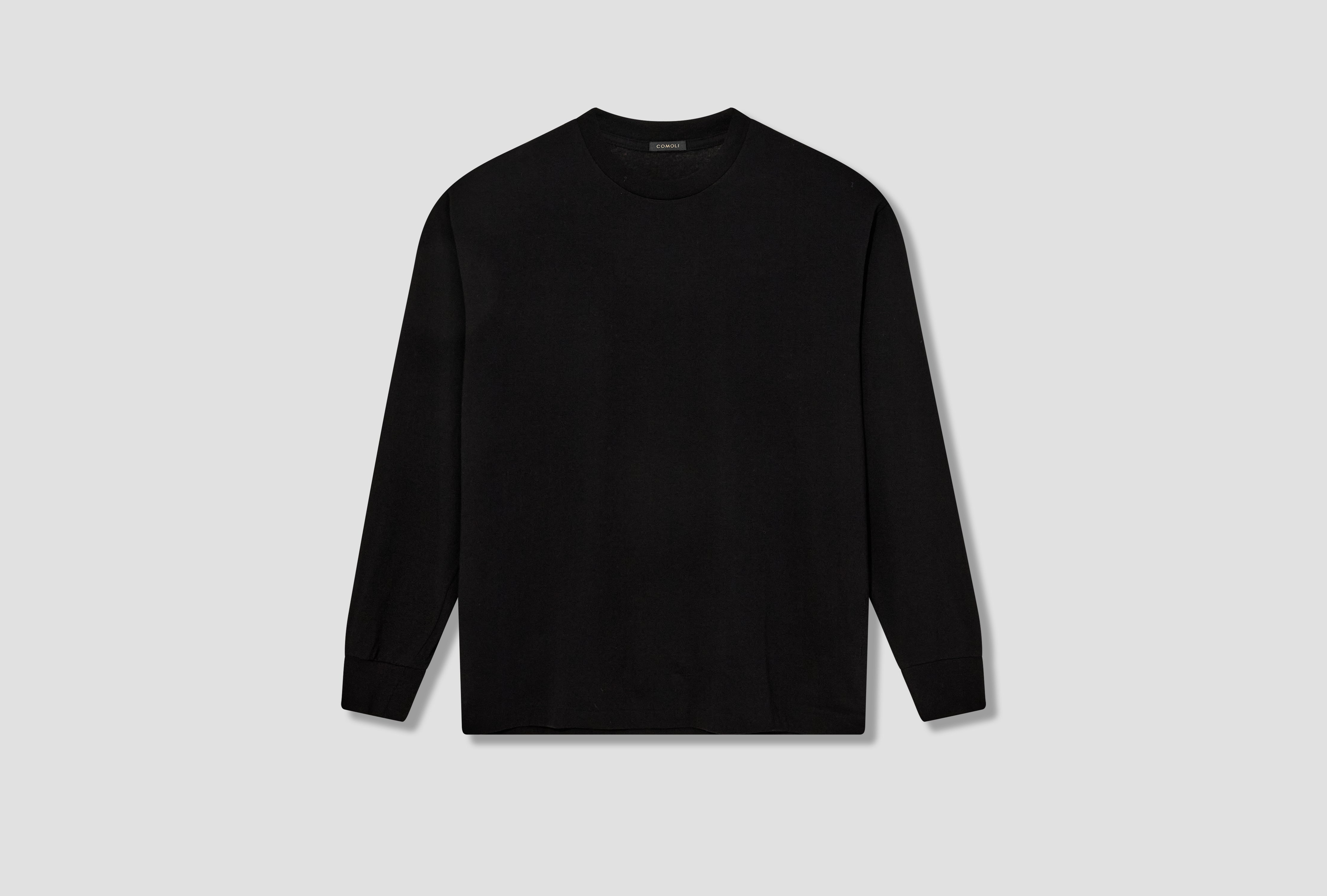COTTON JERSEY LONG SLEEVE T-SHIRT C03-05004 Black
