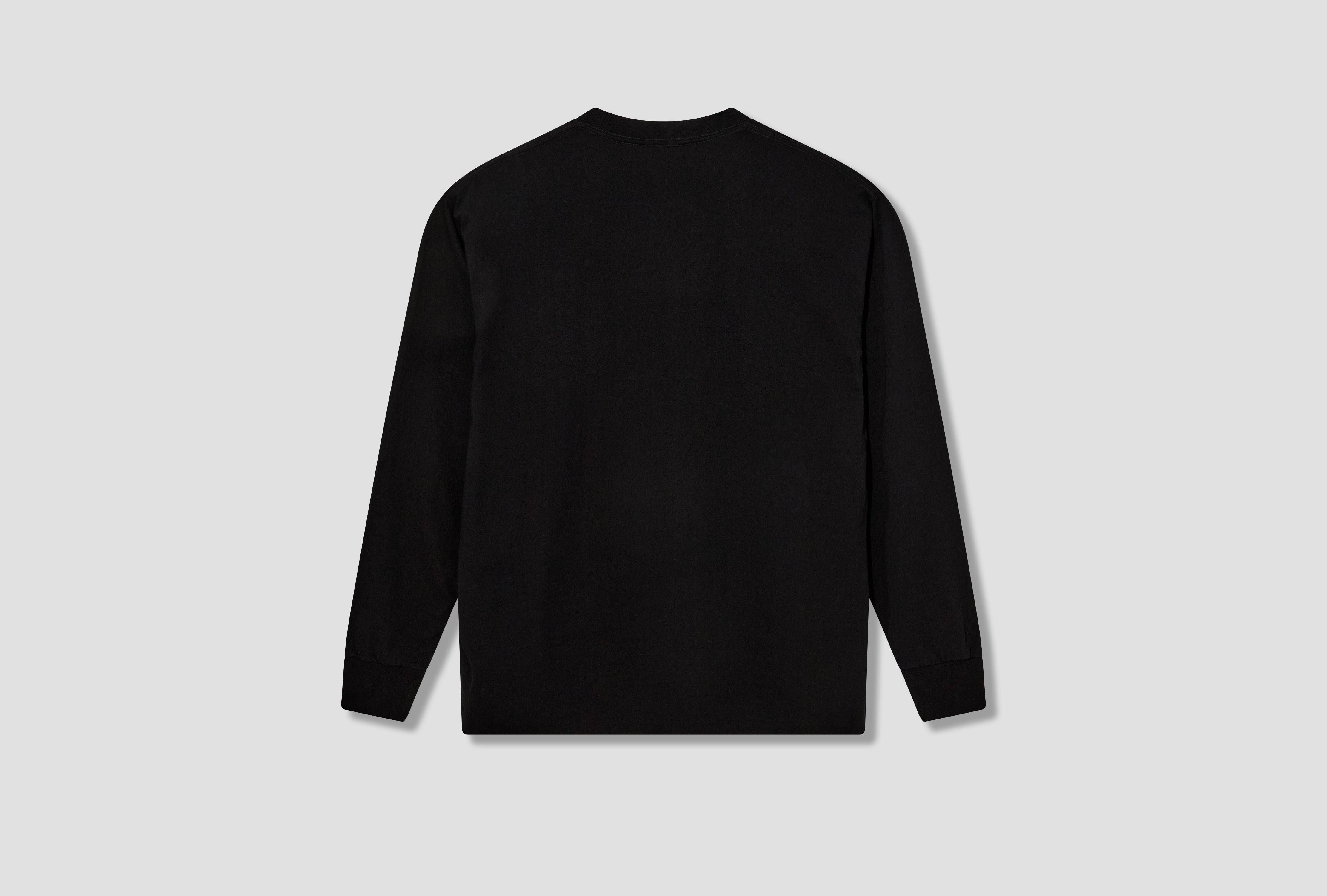 COTTON JERSEY LONG SLEEVE T-SHIRT C03-05004 Black