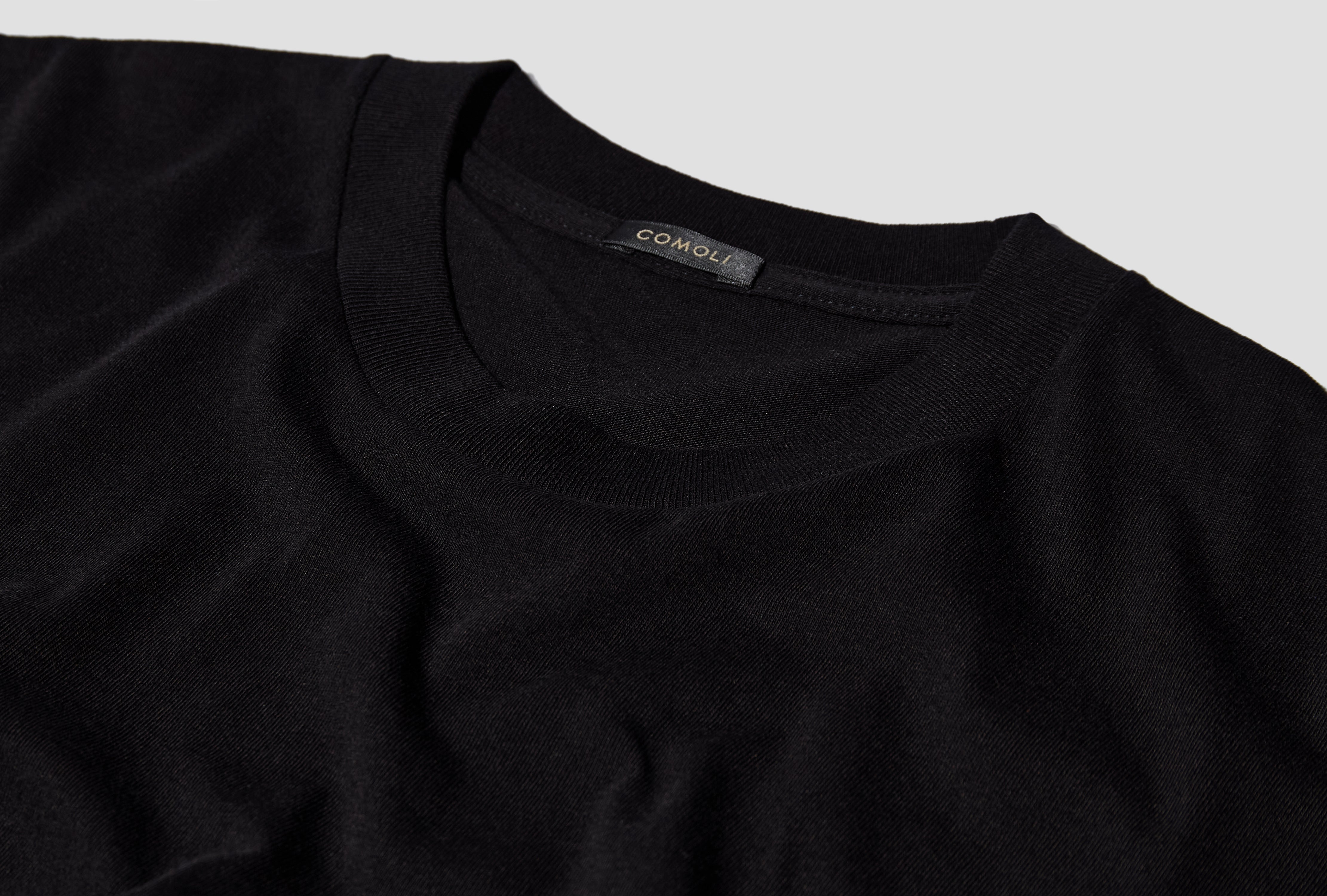 COTTON JERSEY LONG SLEEVE T-SHIRT C03-05004 Black