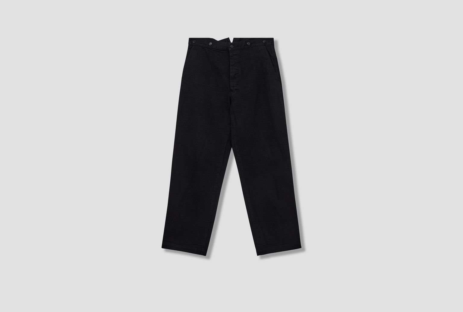 BLACK DENIM OVER PANTS C03-03002 Black
