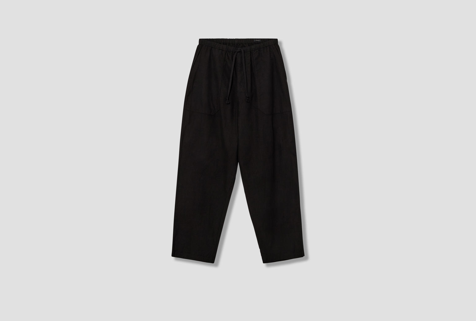 COTTON FLANNEL TAPERED PANTS C03-03024 Black