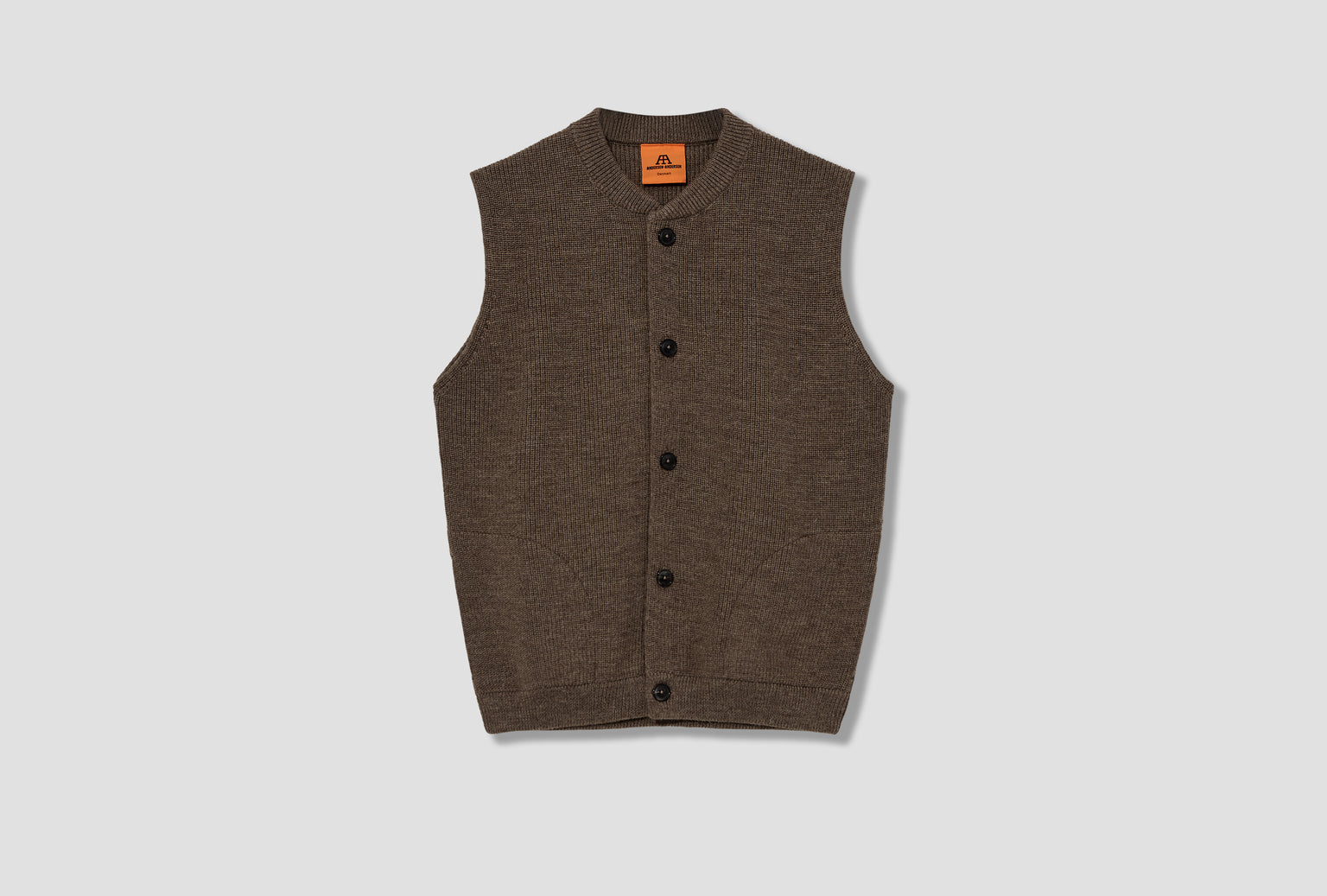 SKIPPER VEST - G7 / UNDYED YARN Light brown