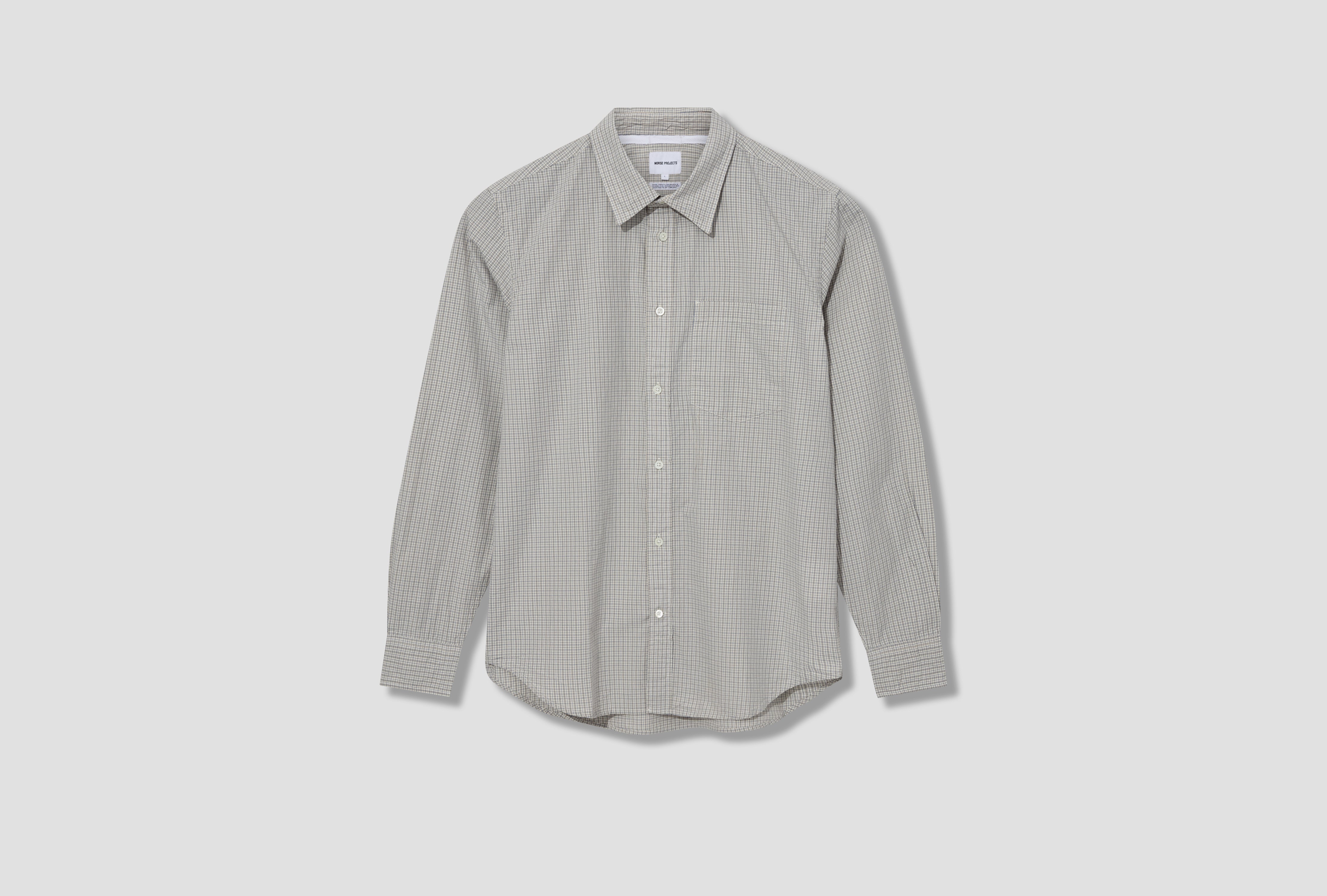 ALGOT POPLIN CHECK SHIRT N40-0846 Beige