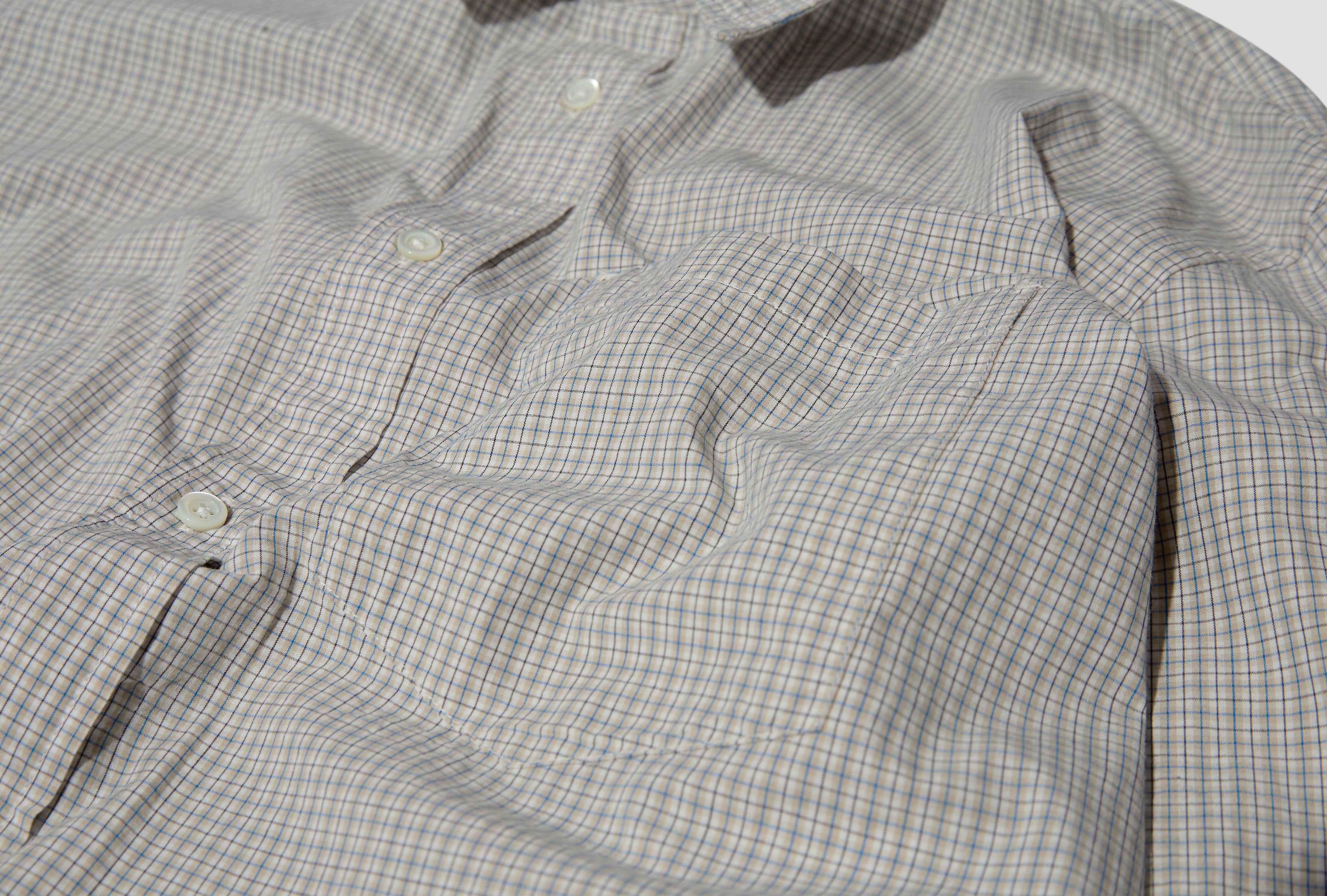 ALGOT POPLIN CHECK SHIRT N40-0846 Beige