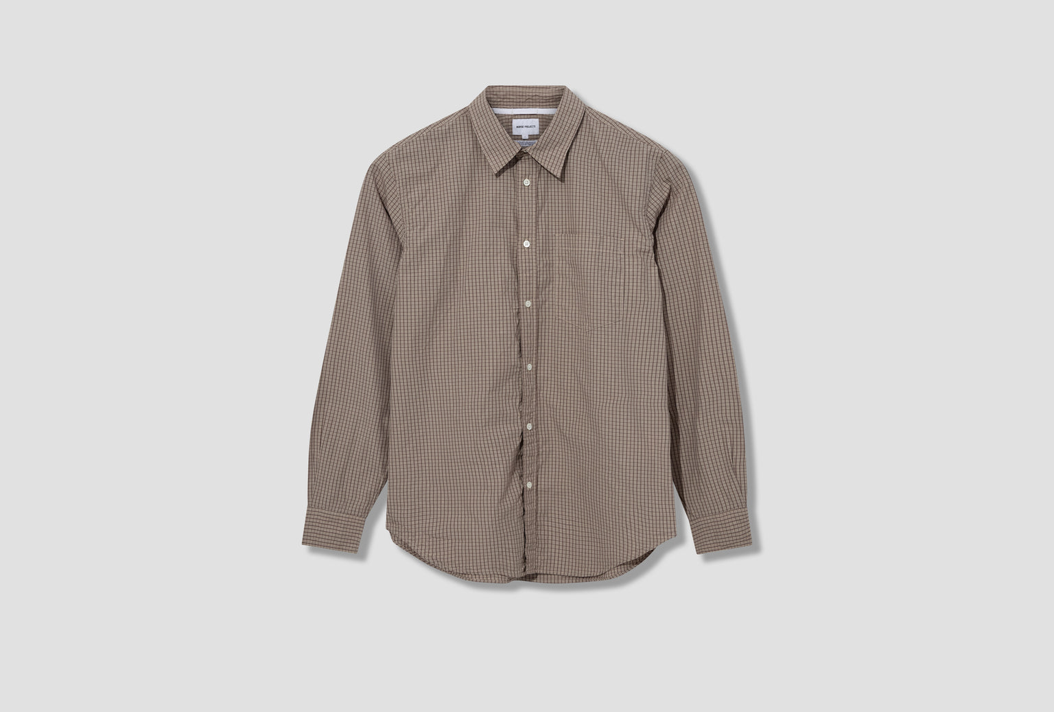 ALGOT POPLIN CHECK SHIRT N40-0846 Light brown