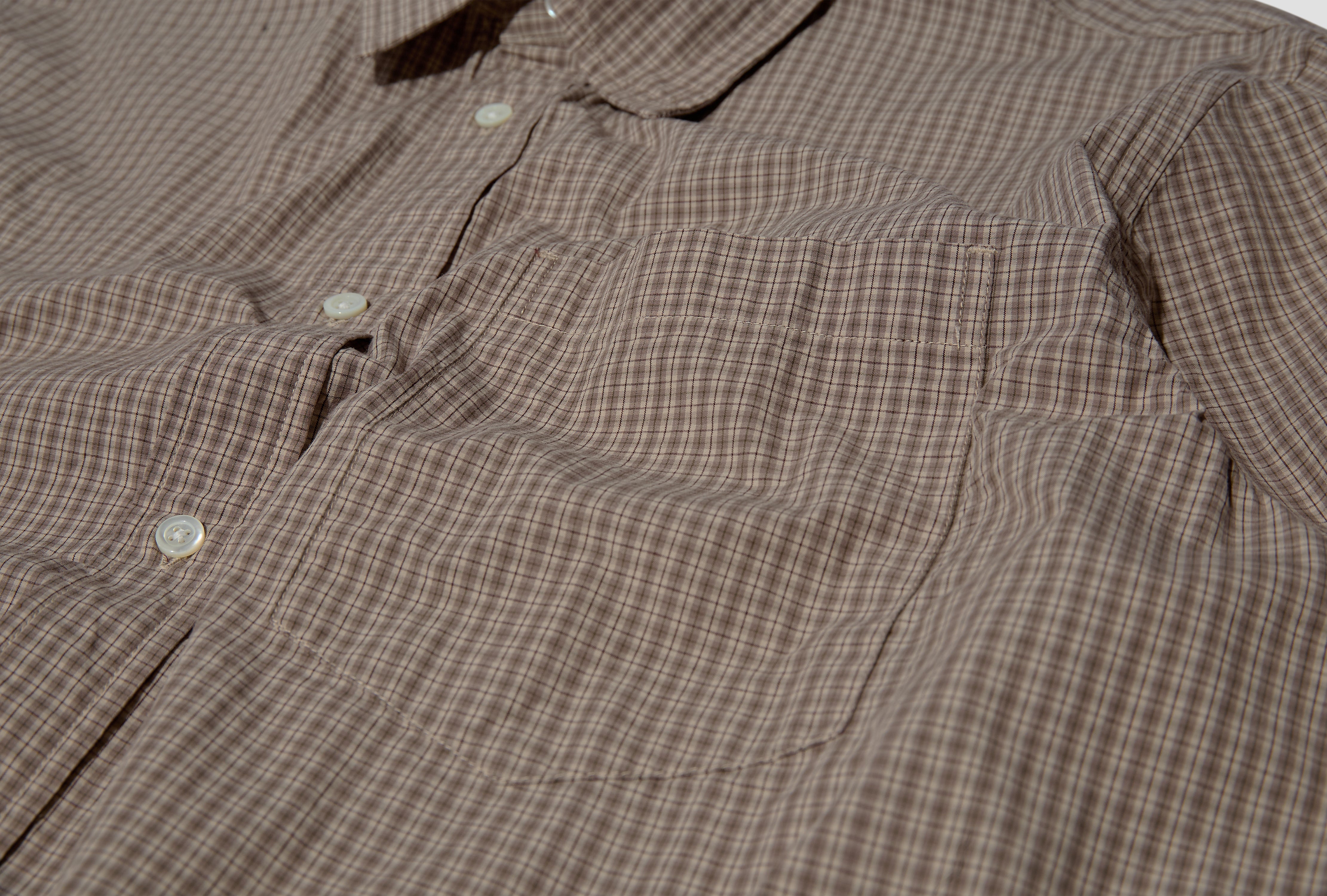 ALGOT POPLIN CHECK SHIRT N40-0846 Light brown