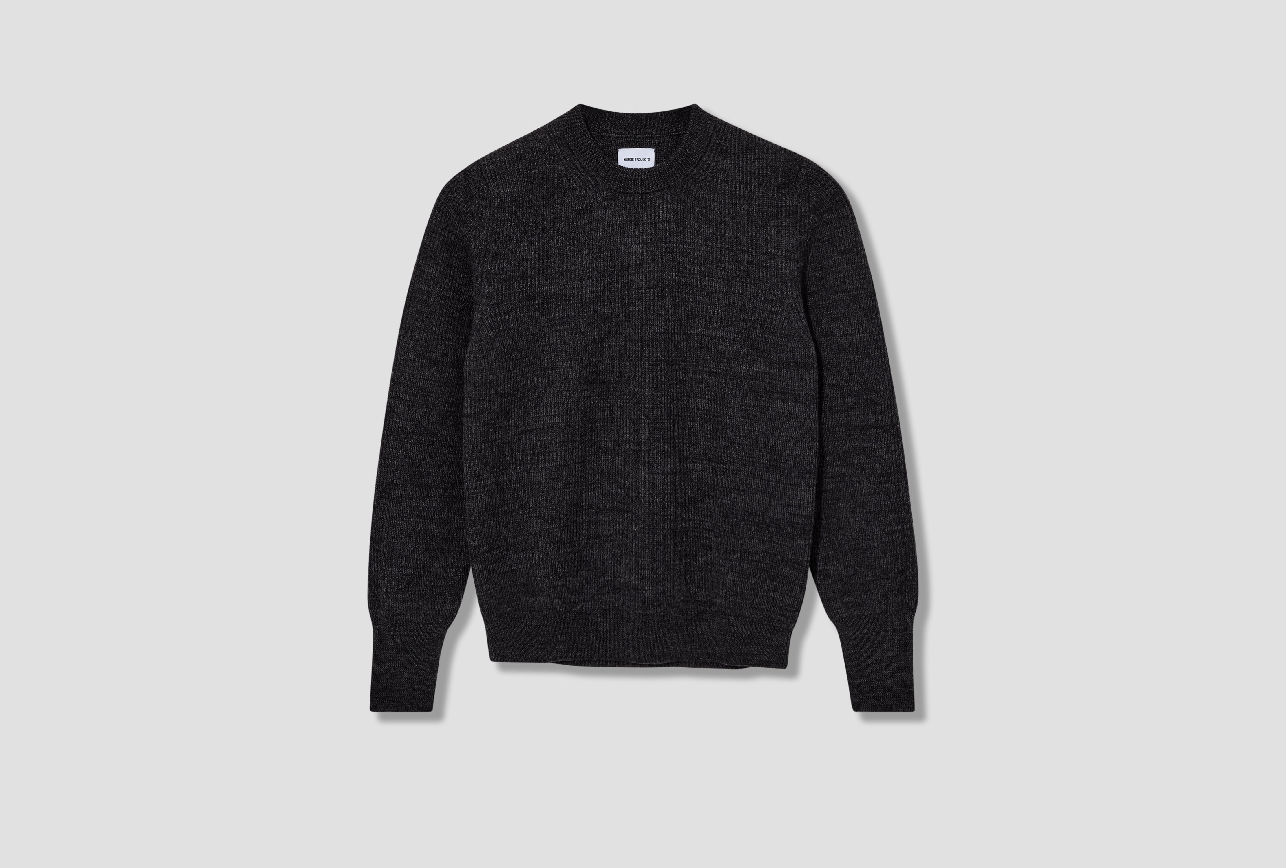 HENNING COTTON WOOL RIB SWEATER N45-0660 Dark grey