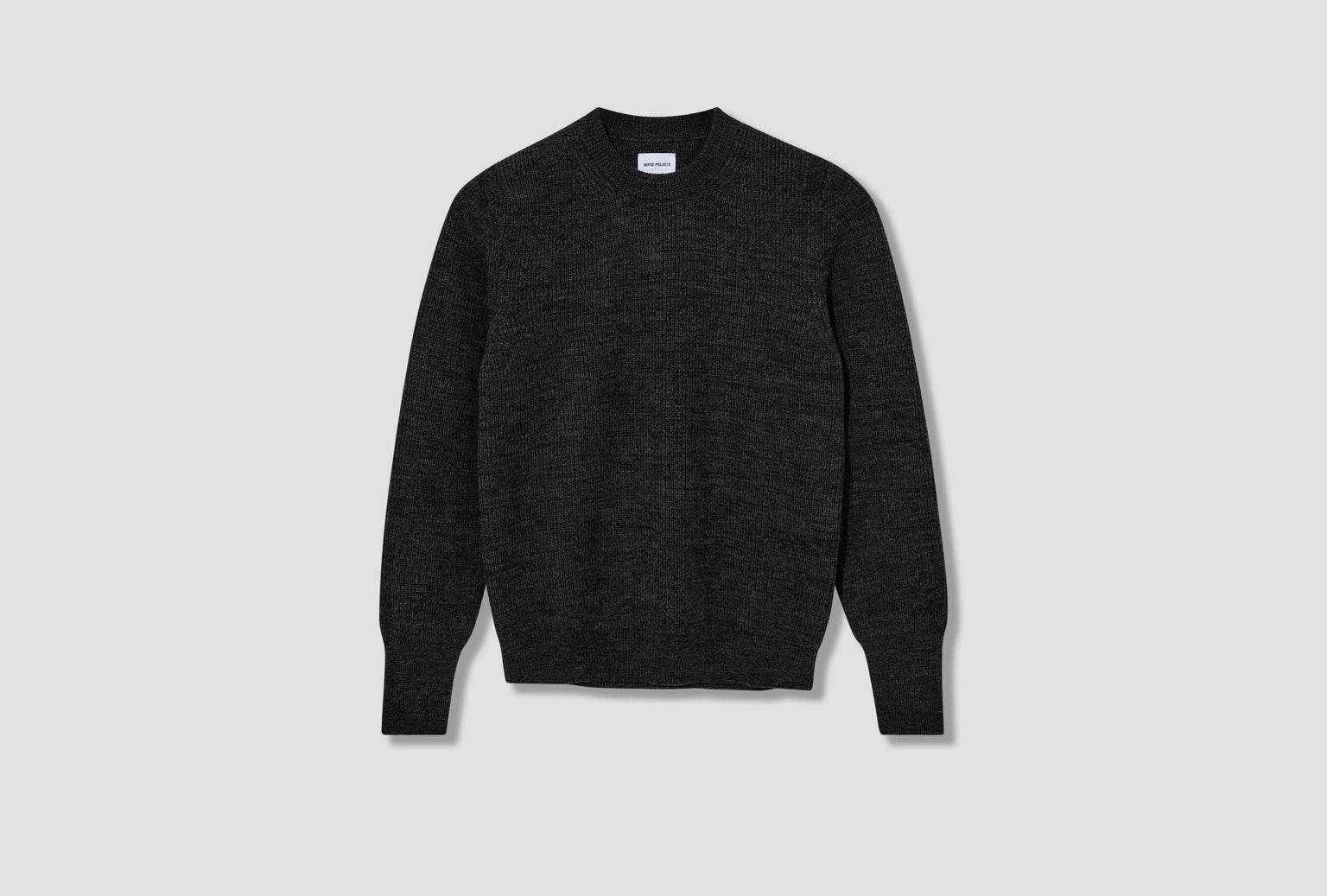 HENNING COTTON WOOL RIB SWEATER N45-0660 Dark grey
